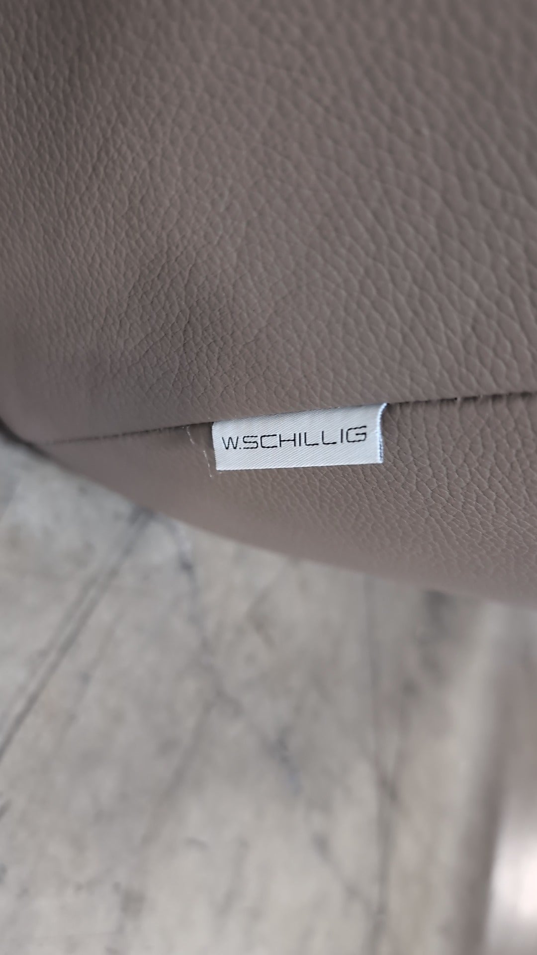 Grey W. Schillig  Faux Leather Club Chair