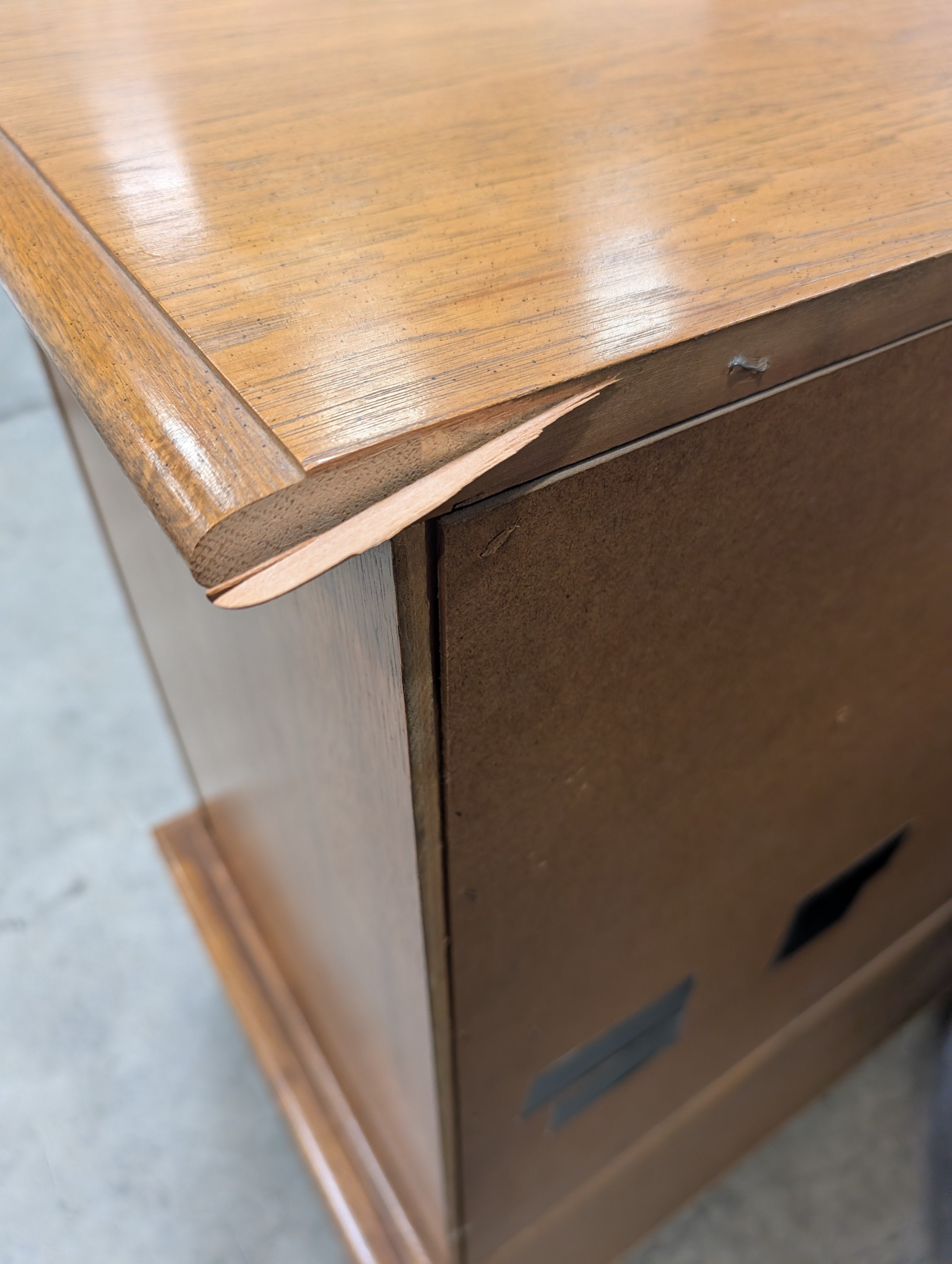 Dixie Paneled Wood Five-Drawer Dresser with Ornate Hardware