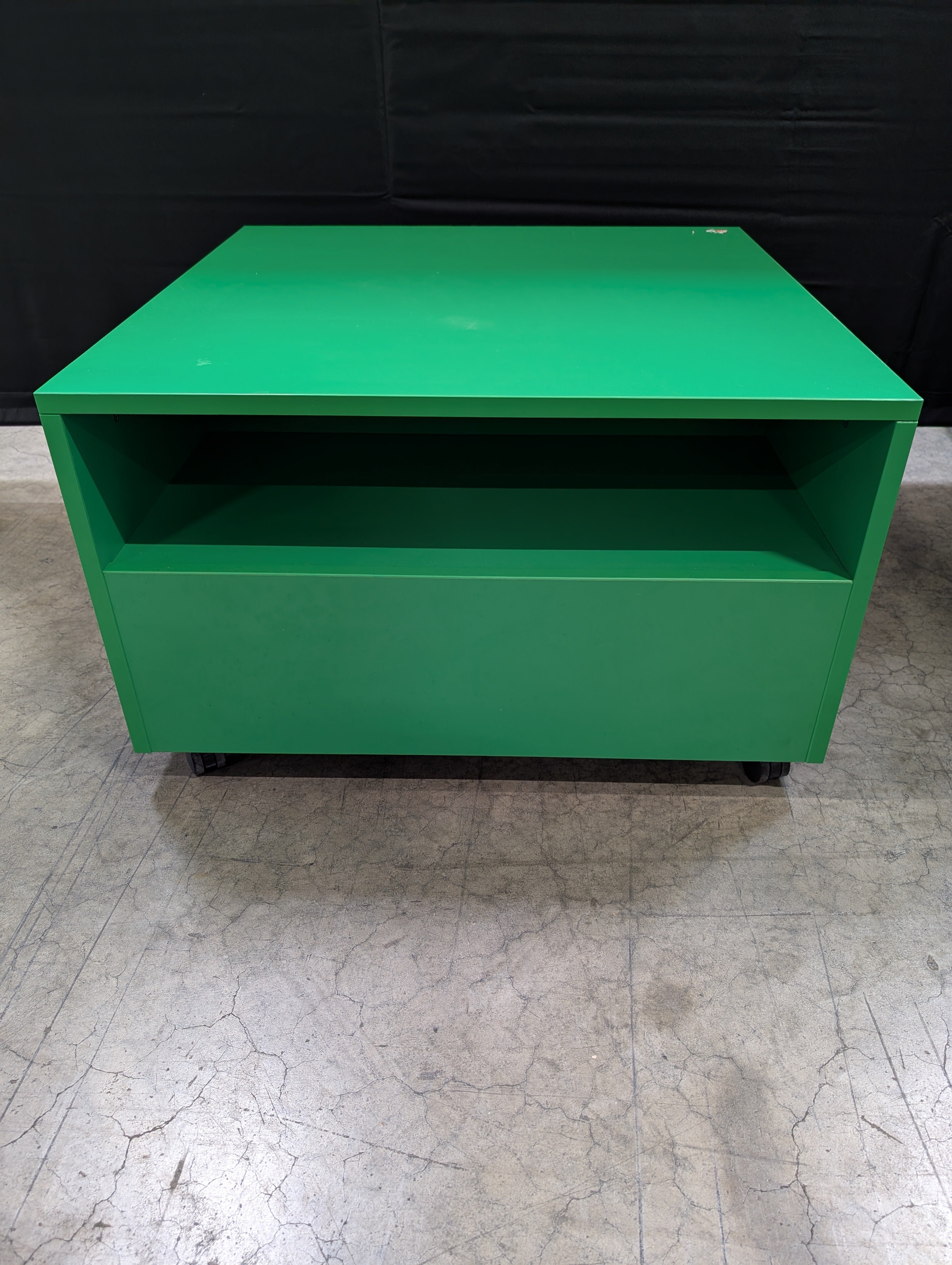 Vibrant Green Rectangular Storage Cabinet