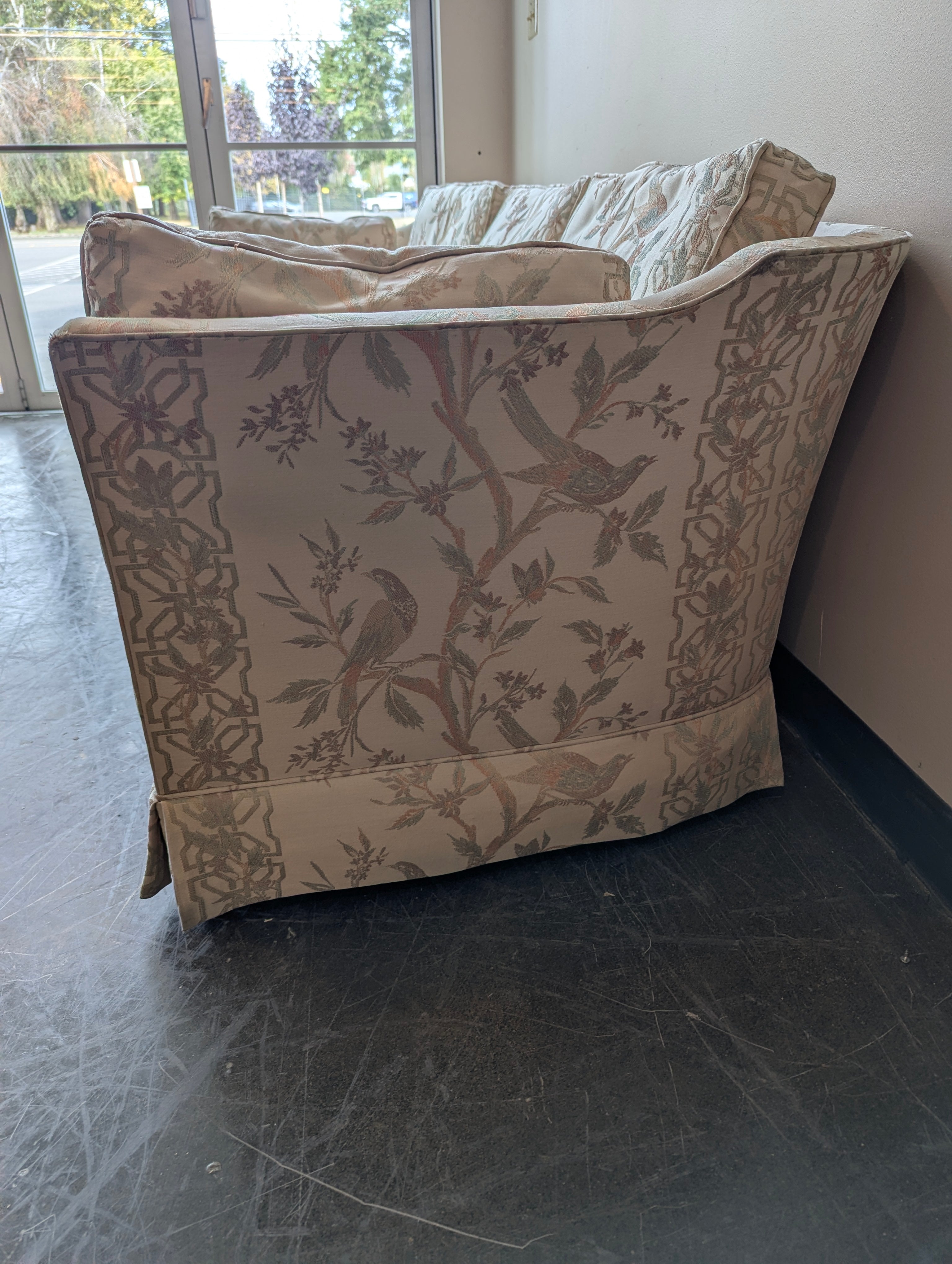 Heritage Distinctive Upholstery L-Shape Sectional Sofa, Botanical Bird Print