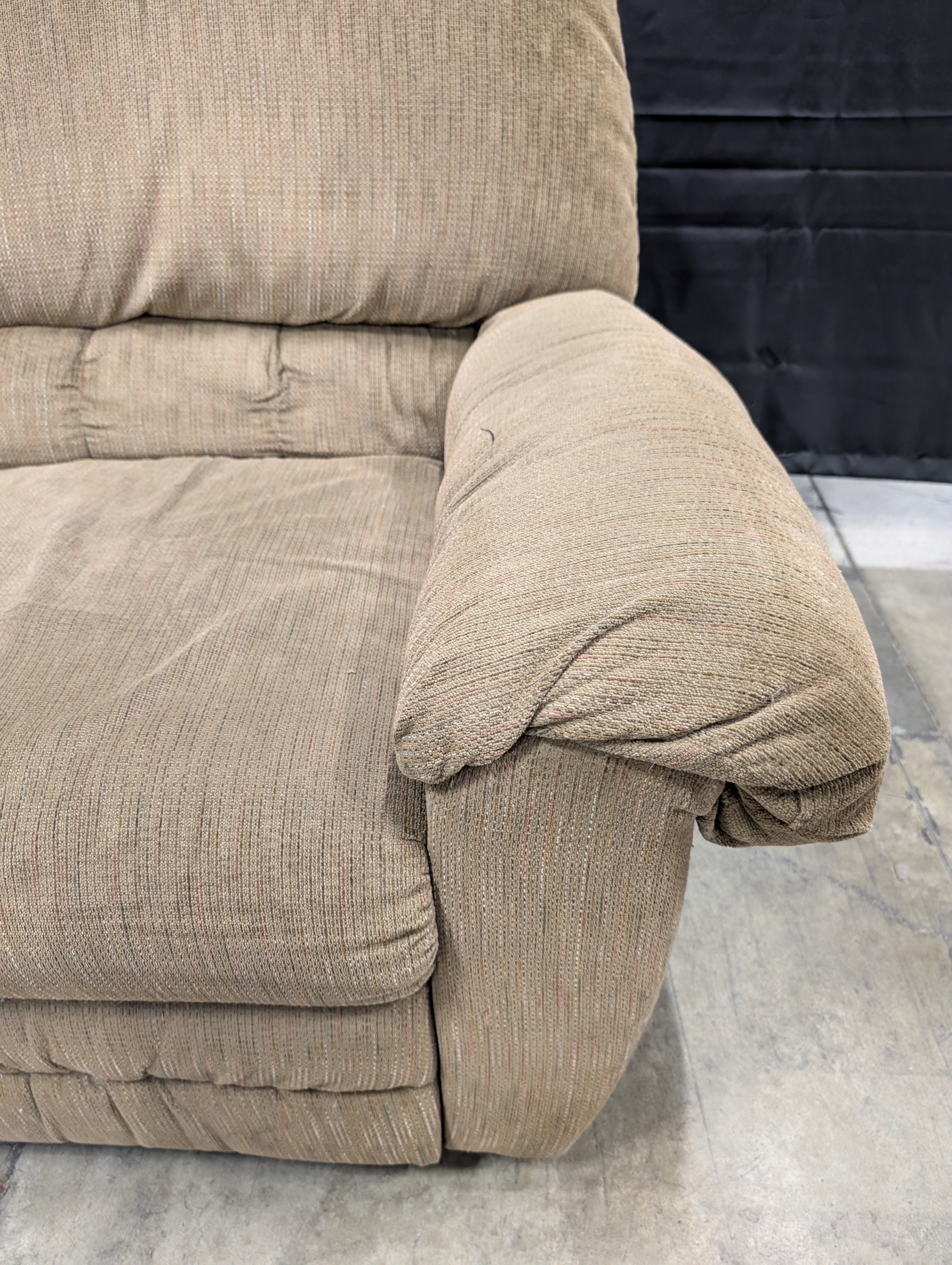 Textured Fabric Two-Seater Sofa