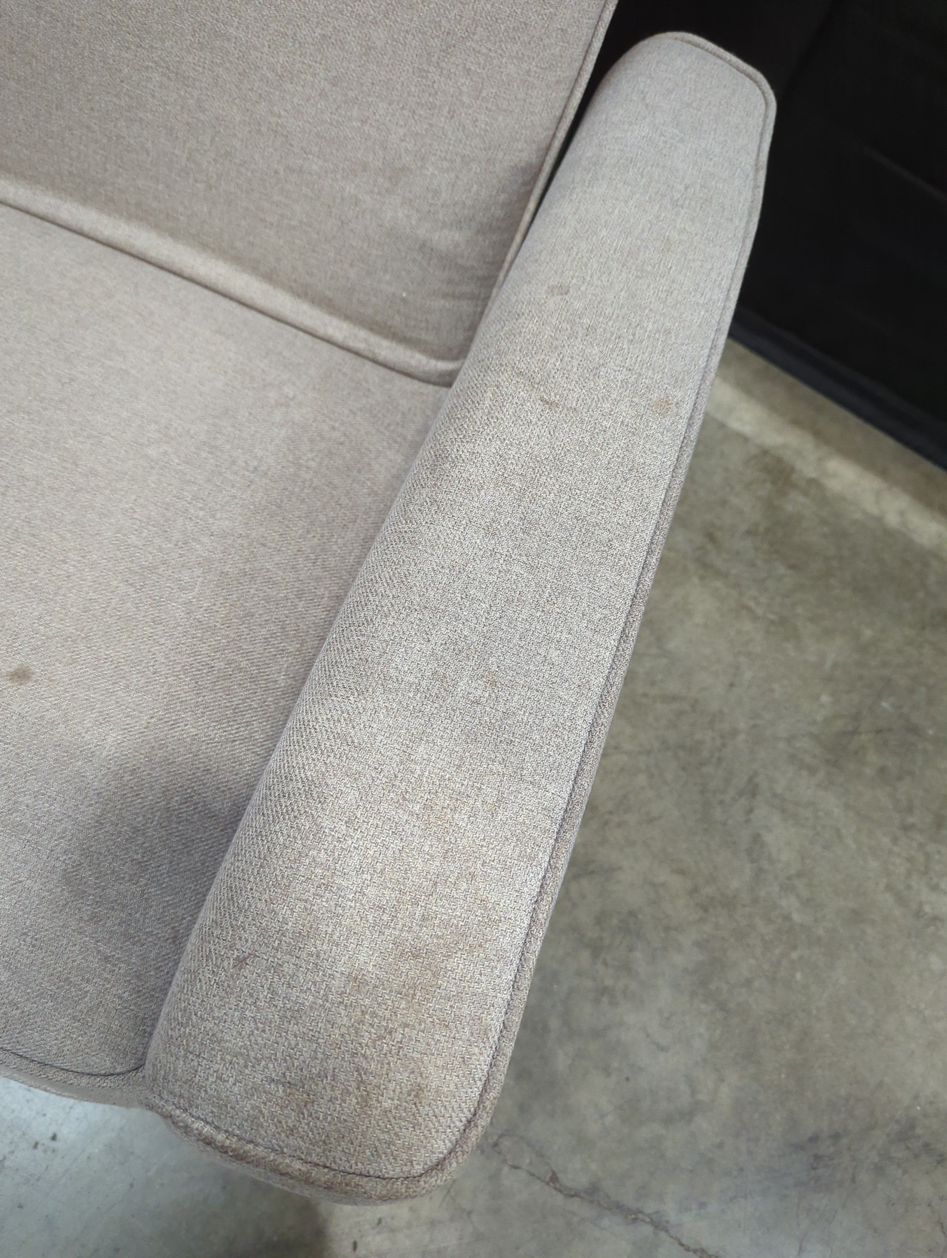 Contemporary Light Grey Fabric  Armchair - no power cord