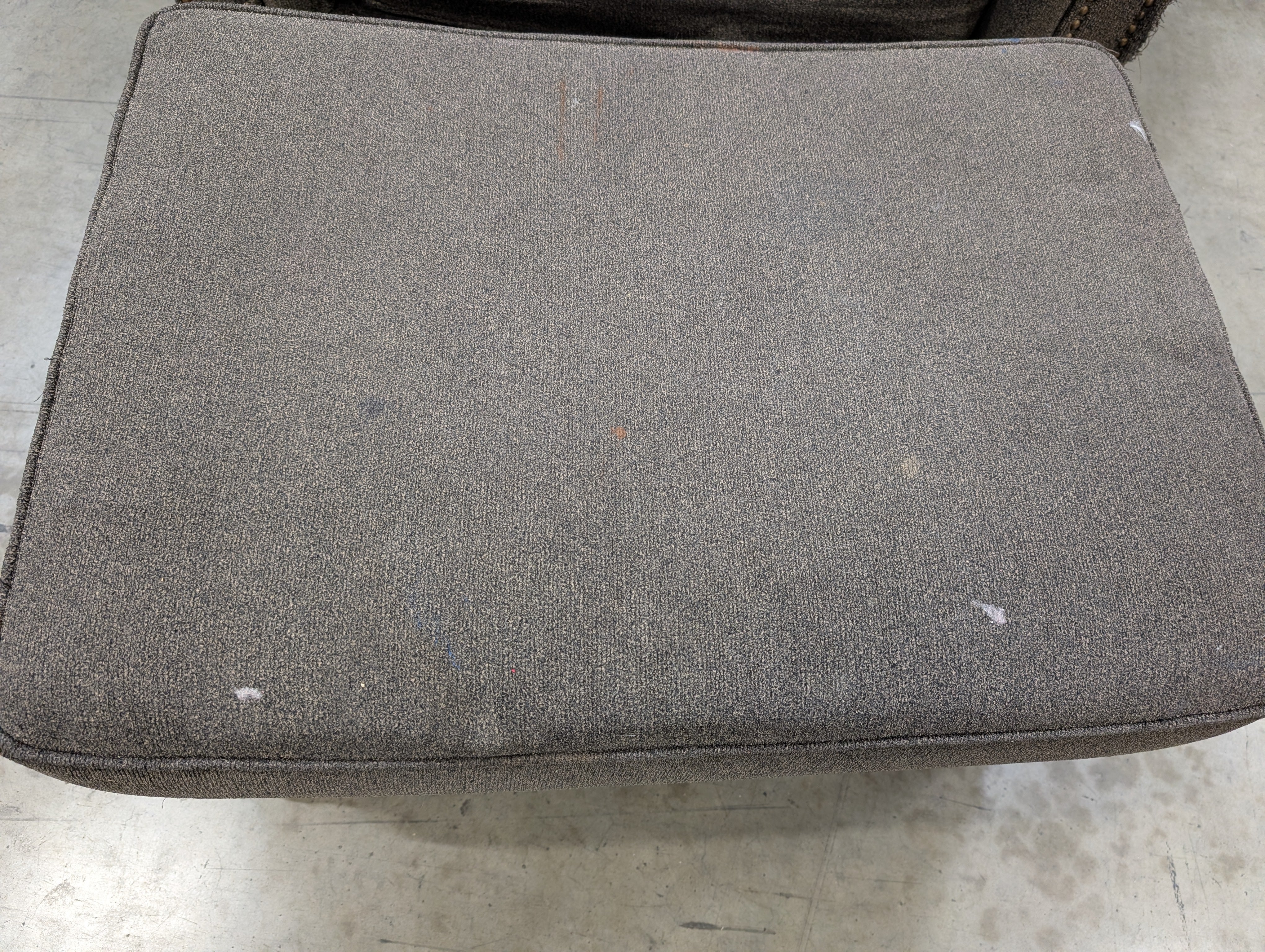 Used Club Chair and Ottoman Set with Nailhead Trim