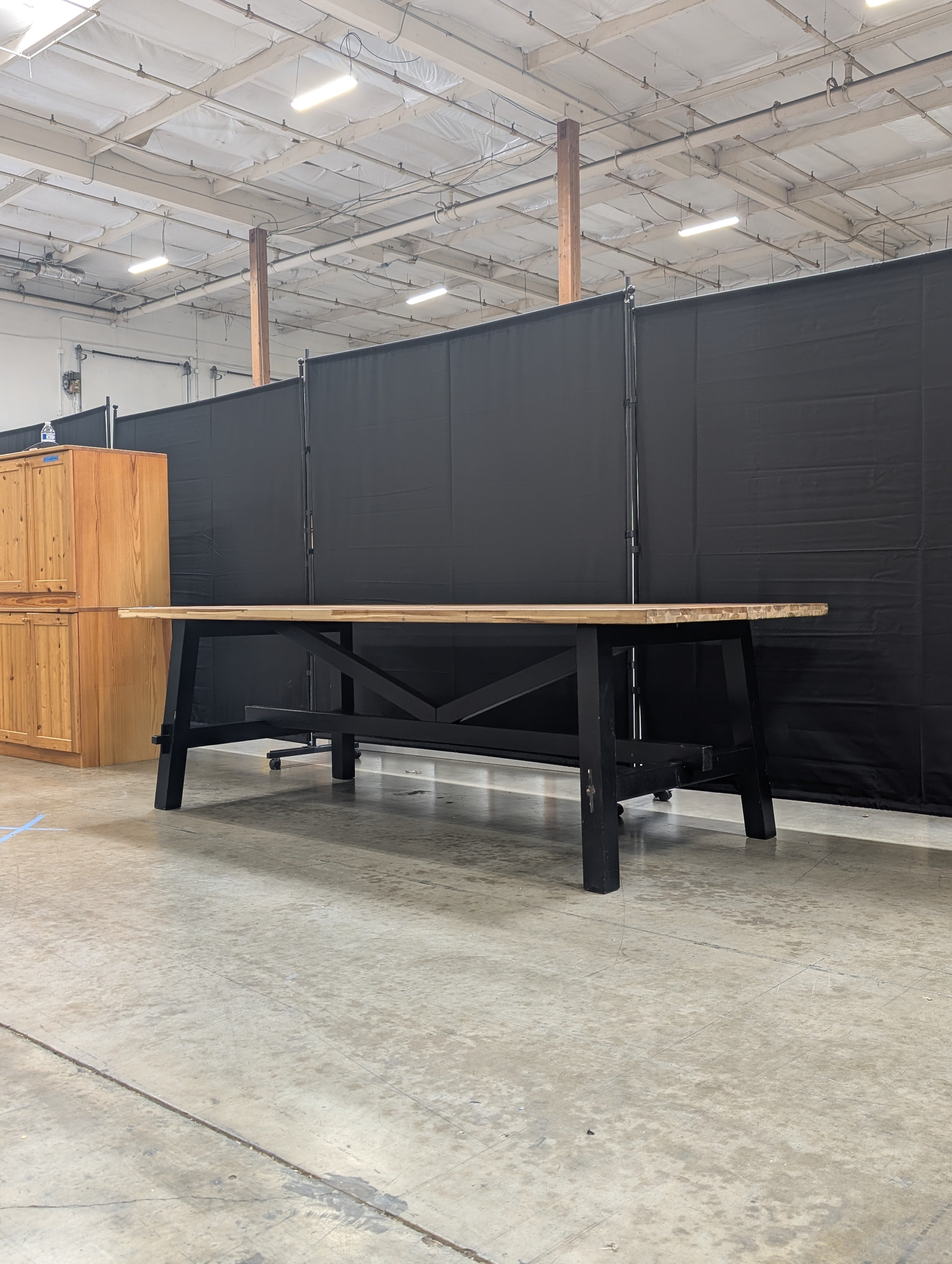 IKEA SKOGSTA Dining Table - Aracia Top with Sturdy Base - 92.5" Wide