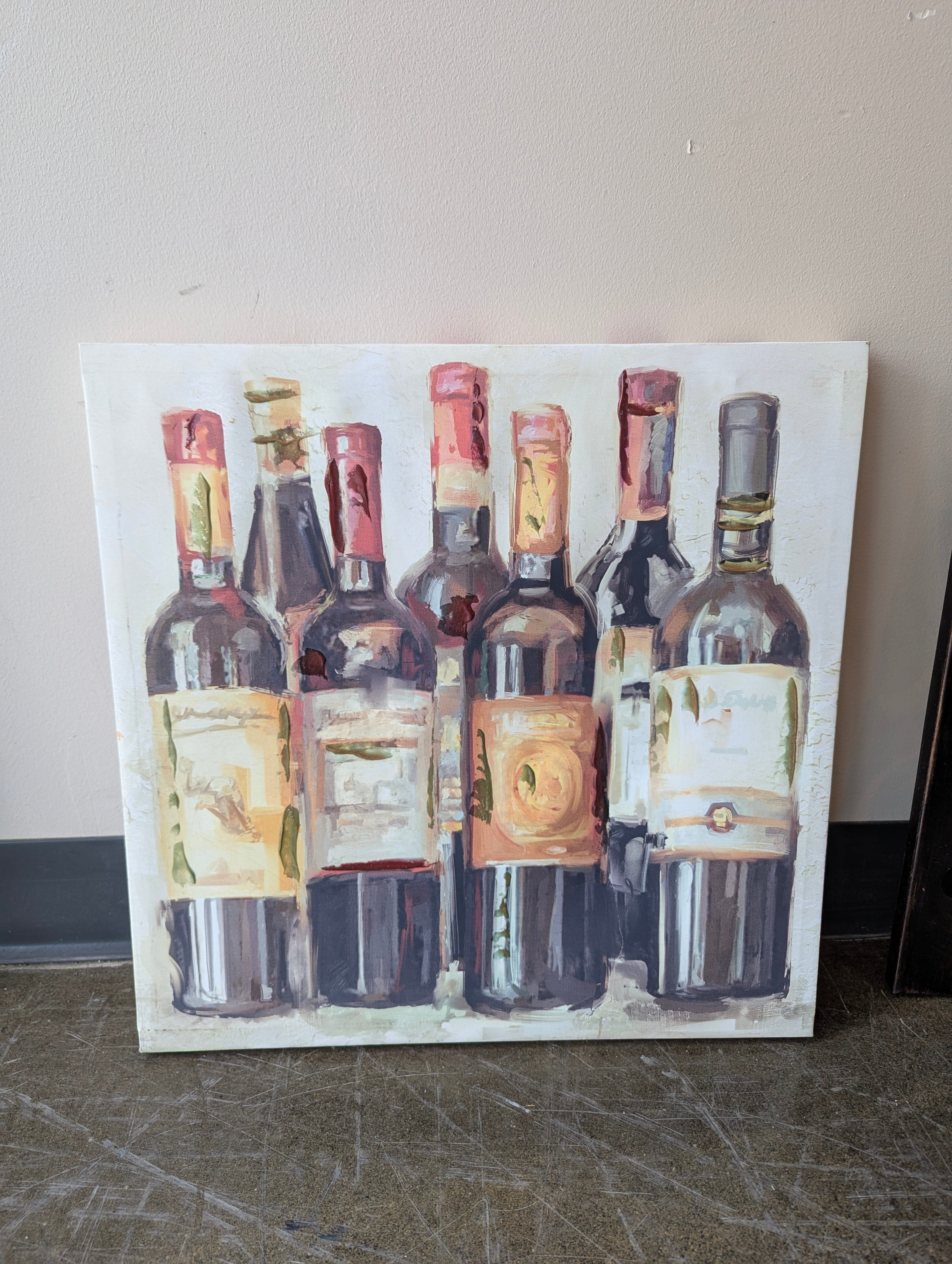 Vibrant Wine Bottle Canvas Wall Art