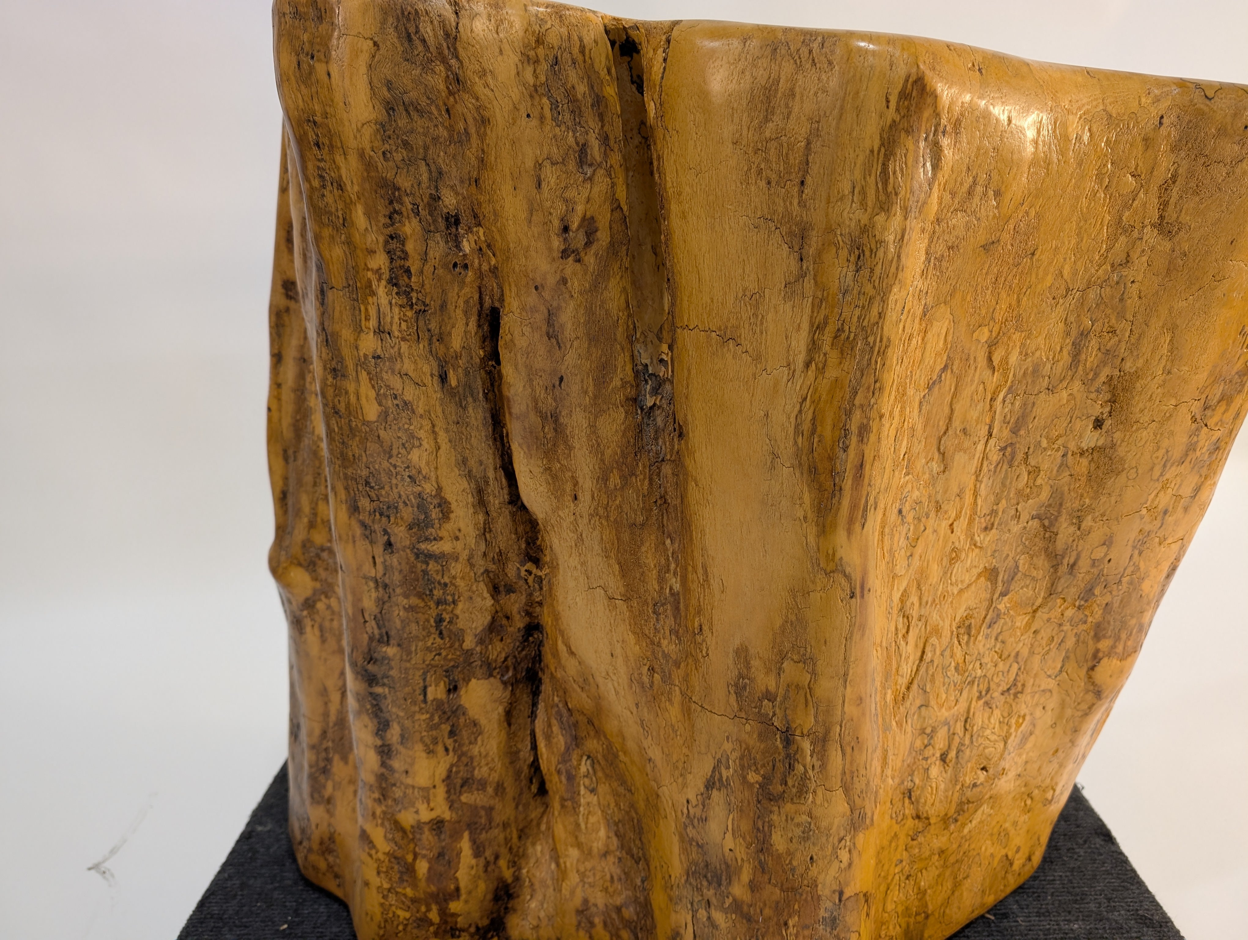 Rustic Live Edge Wood Coffee Table with Round Glass Top