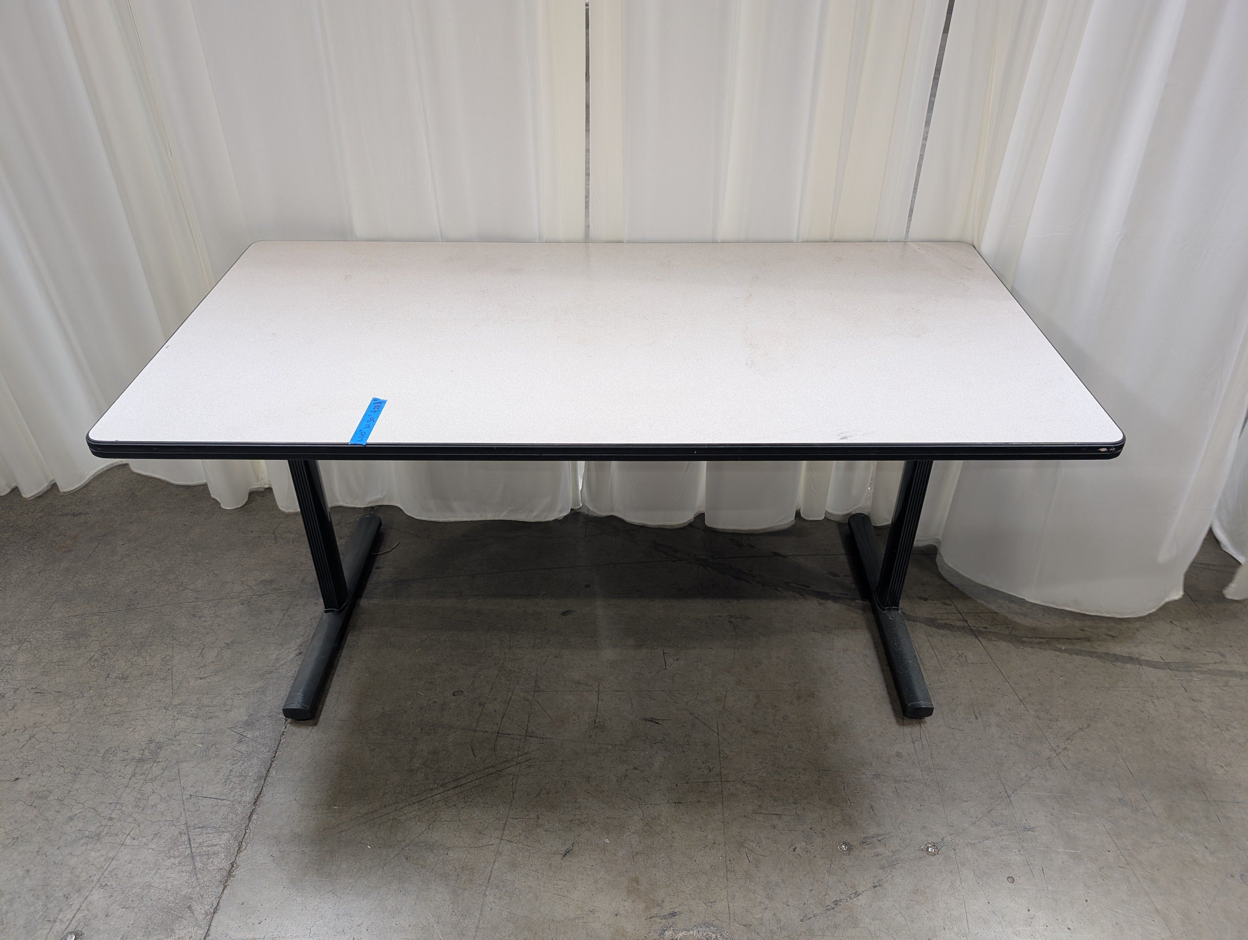 Light Beige Laminate Rectangular Table with Dark Edging