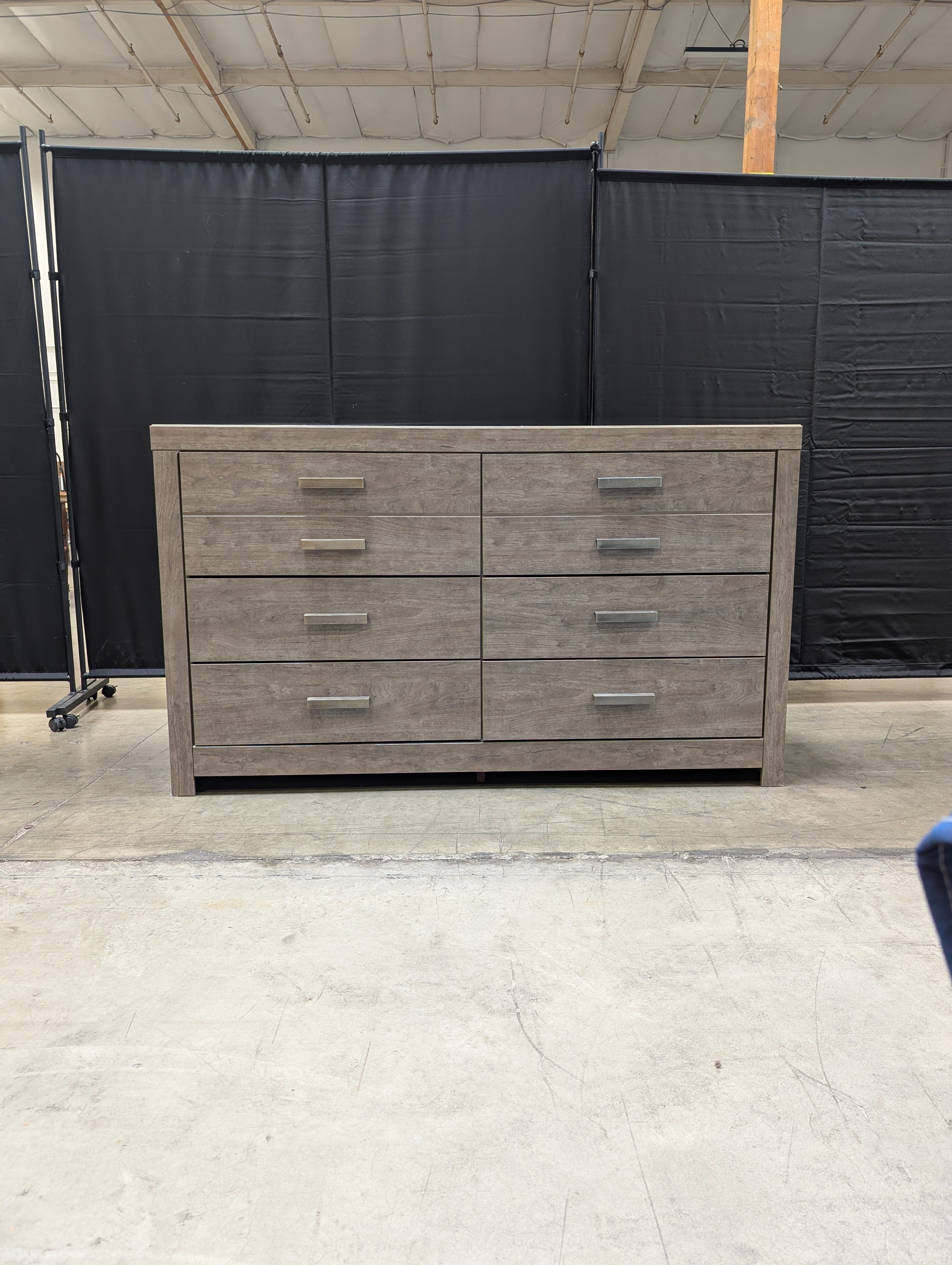 Modern Wood Tone Six-Drawer Dresser