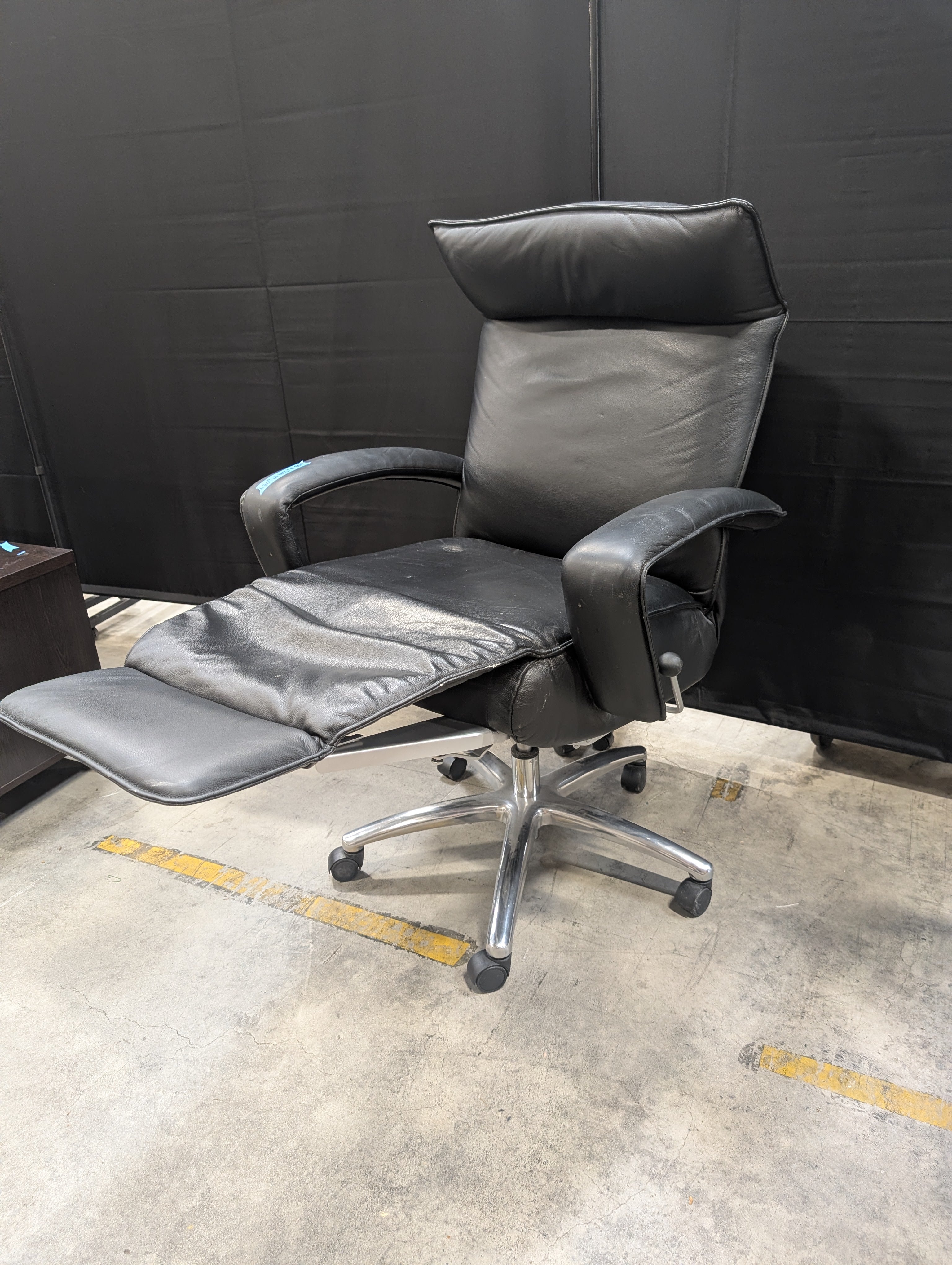 Padded High-Back Swivel Office Chair with Armrests