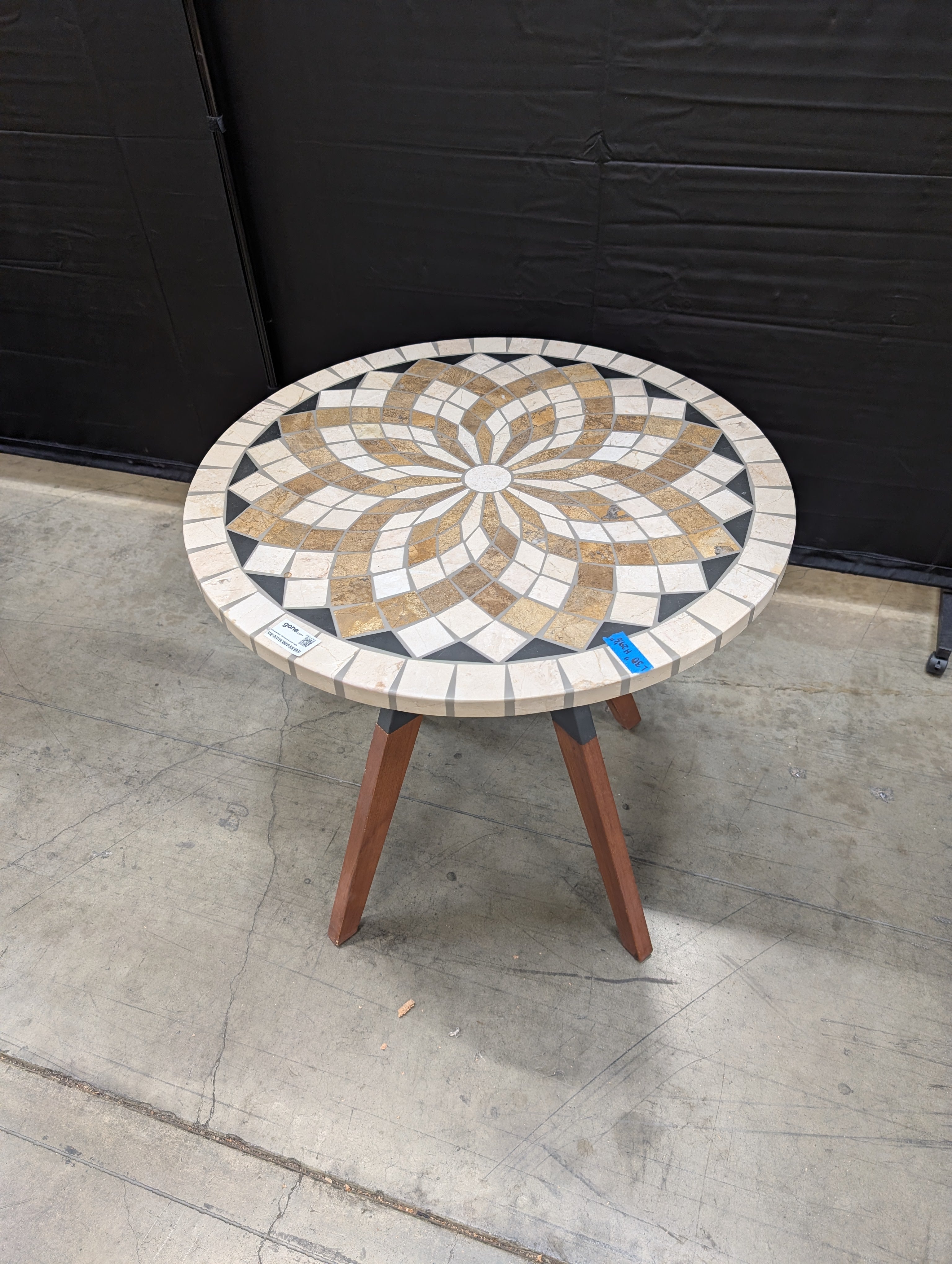 Artisan Mosaic Tile Round Accent Table