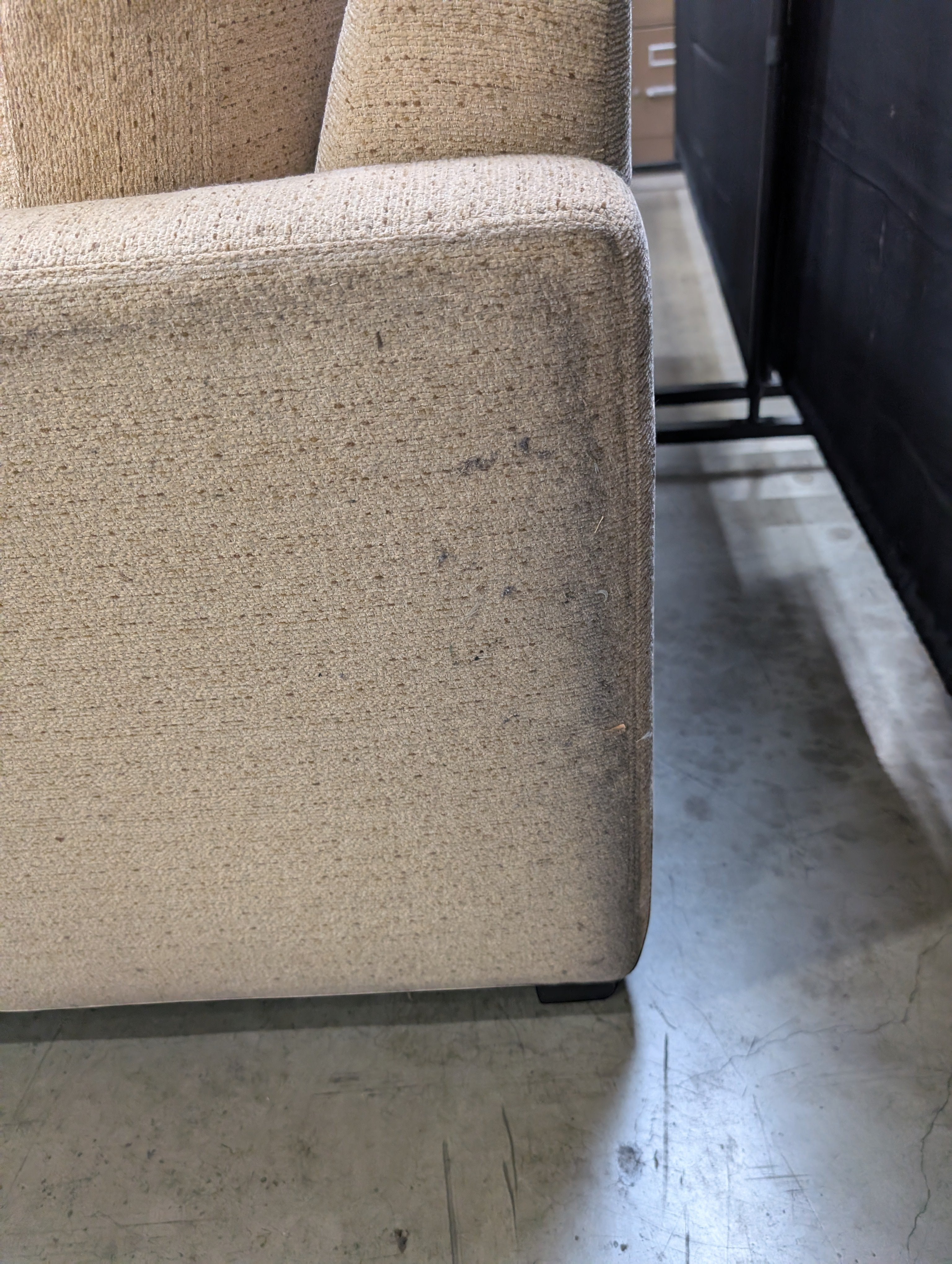 Used Textured Fabric Two-Seater Sofa