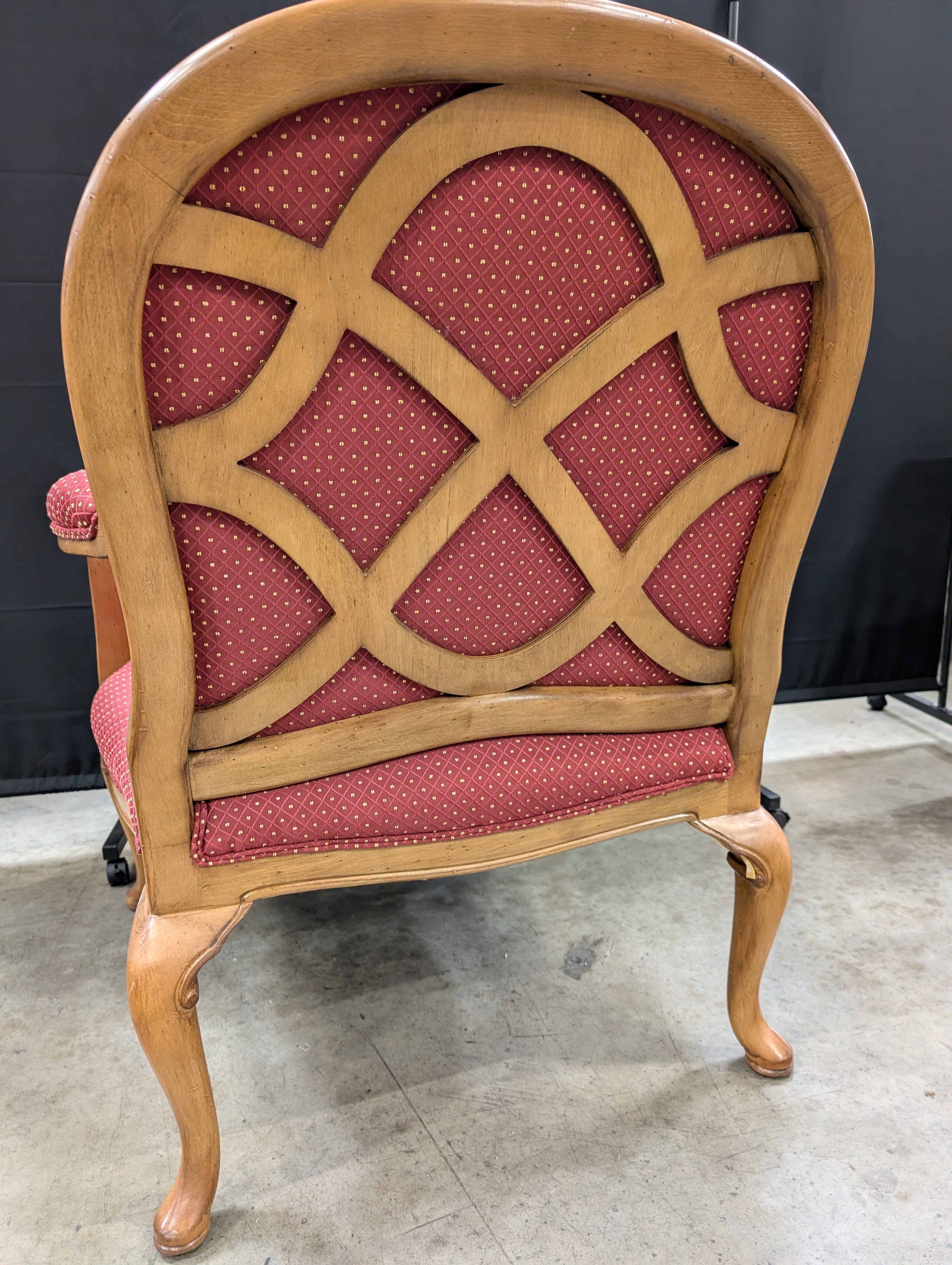 Traditional Red Upholstered SHERRILL Accent Armchair