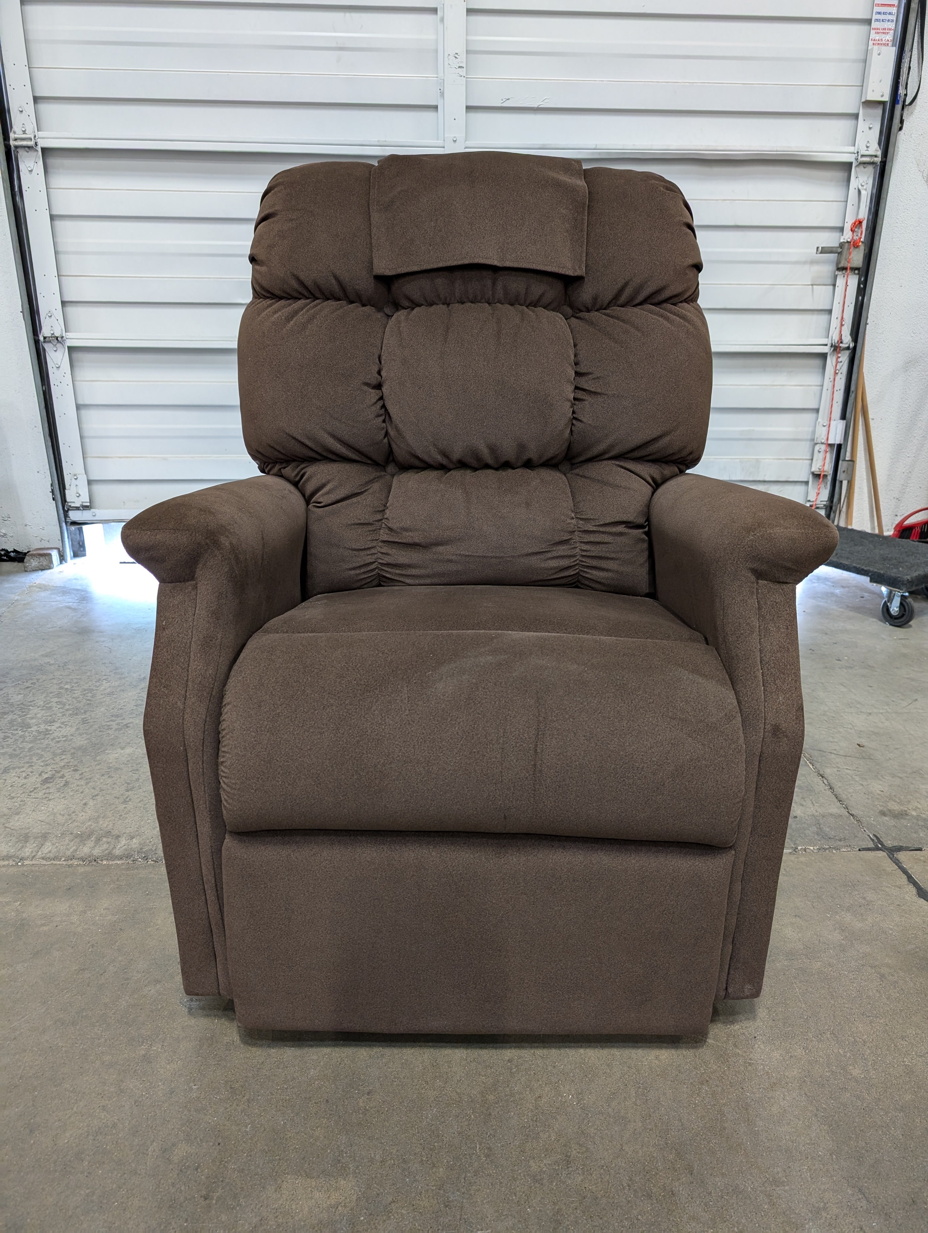Comfortable Brown Fabric Recliner Chair