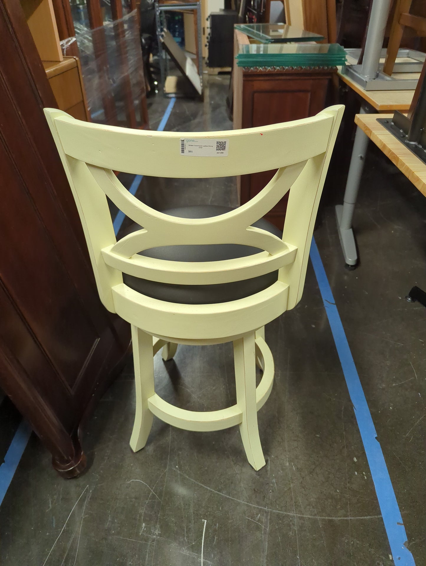 Whalen Farmhouse Leather Dining Chair