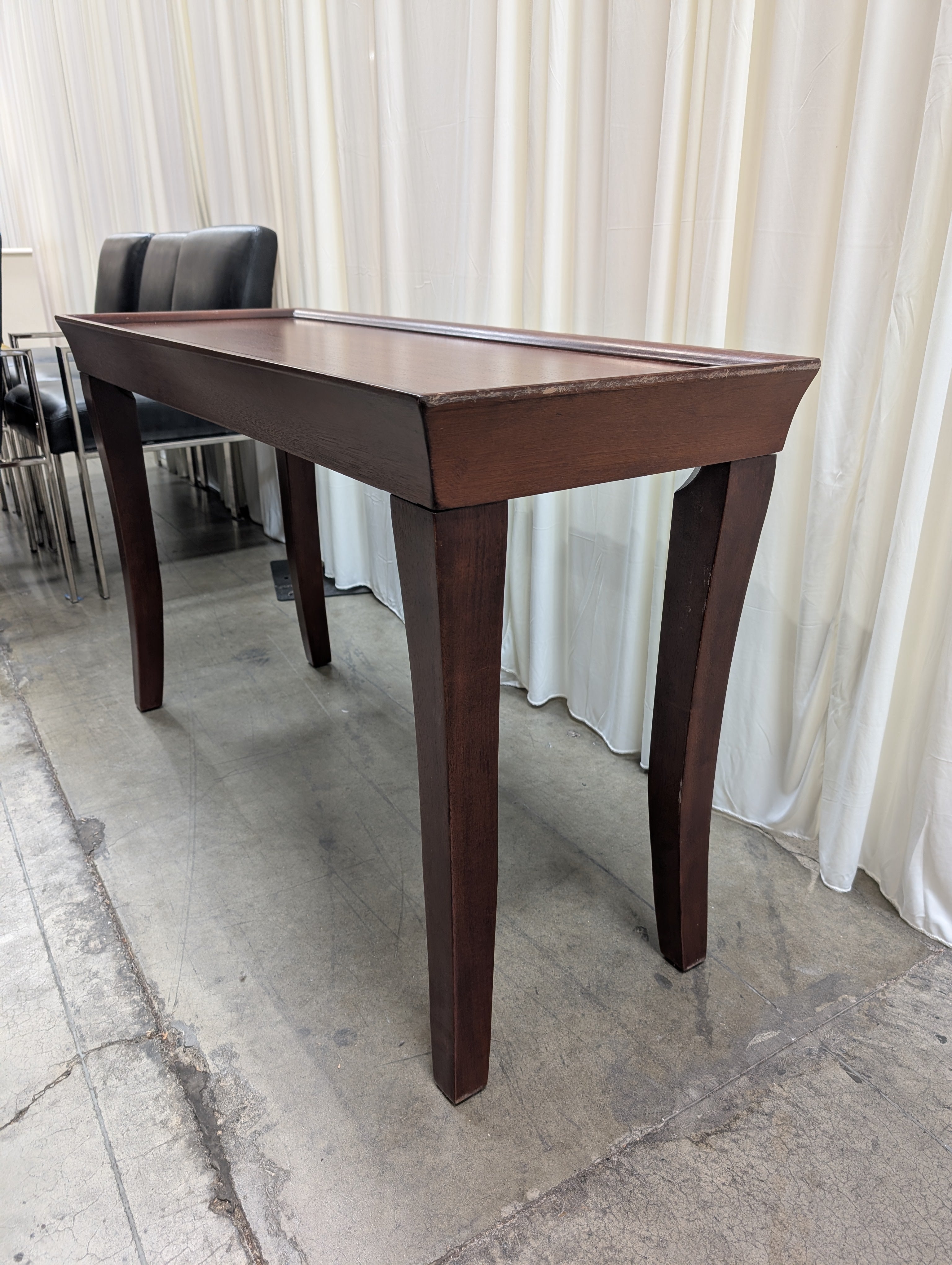 Classic Rectangular Console Table in Dark Wood
