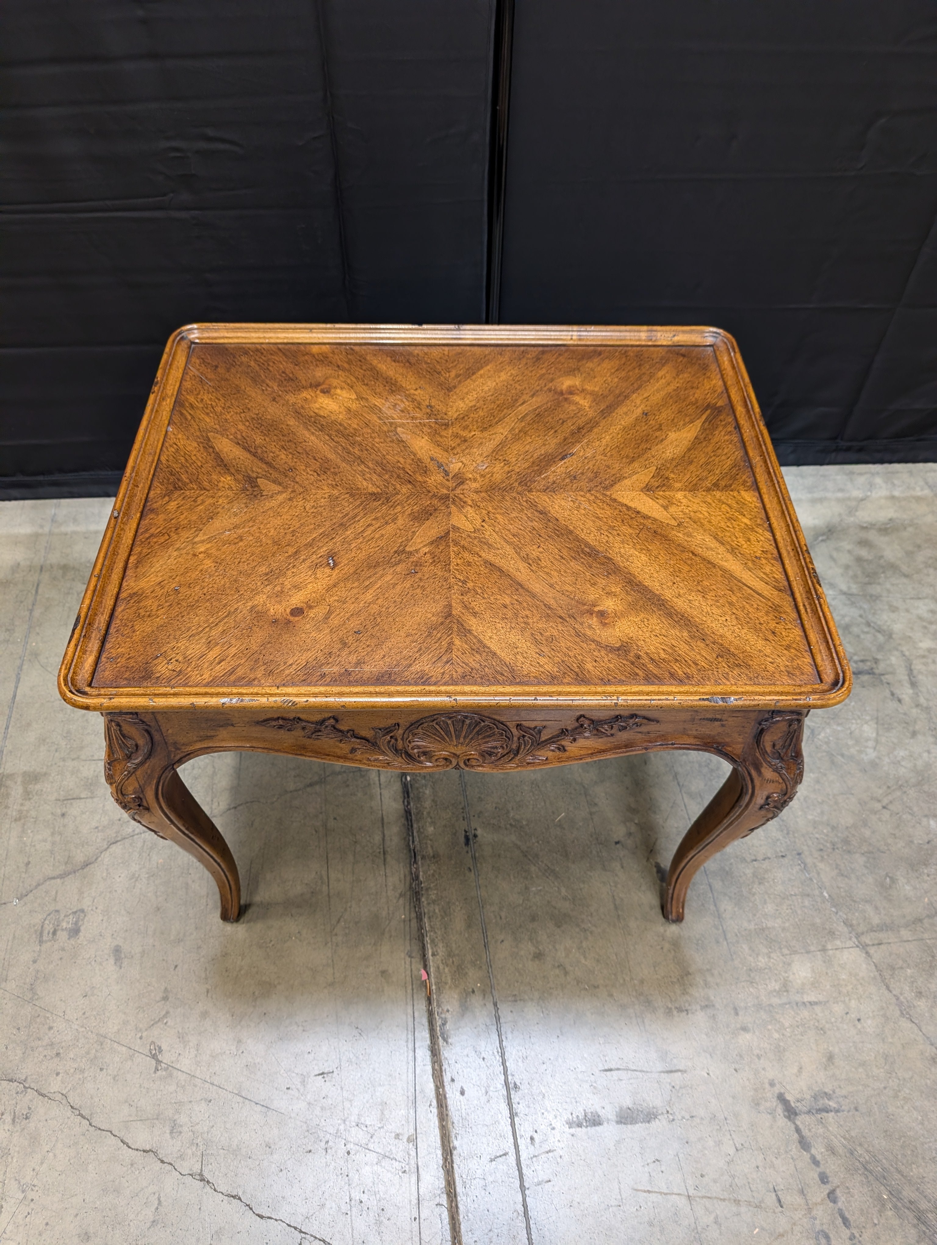 Henredon Villanary Collection Carved Wood Side Table