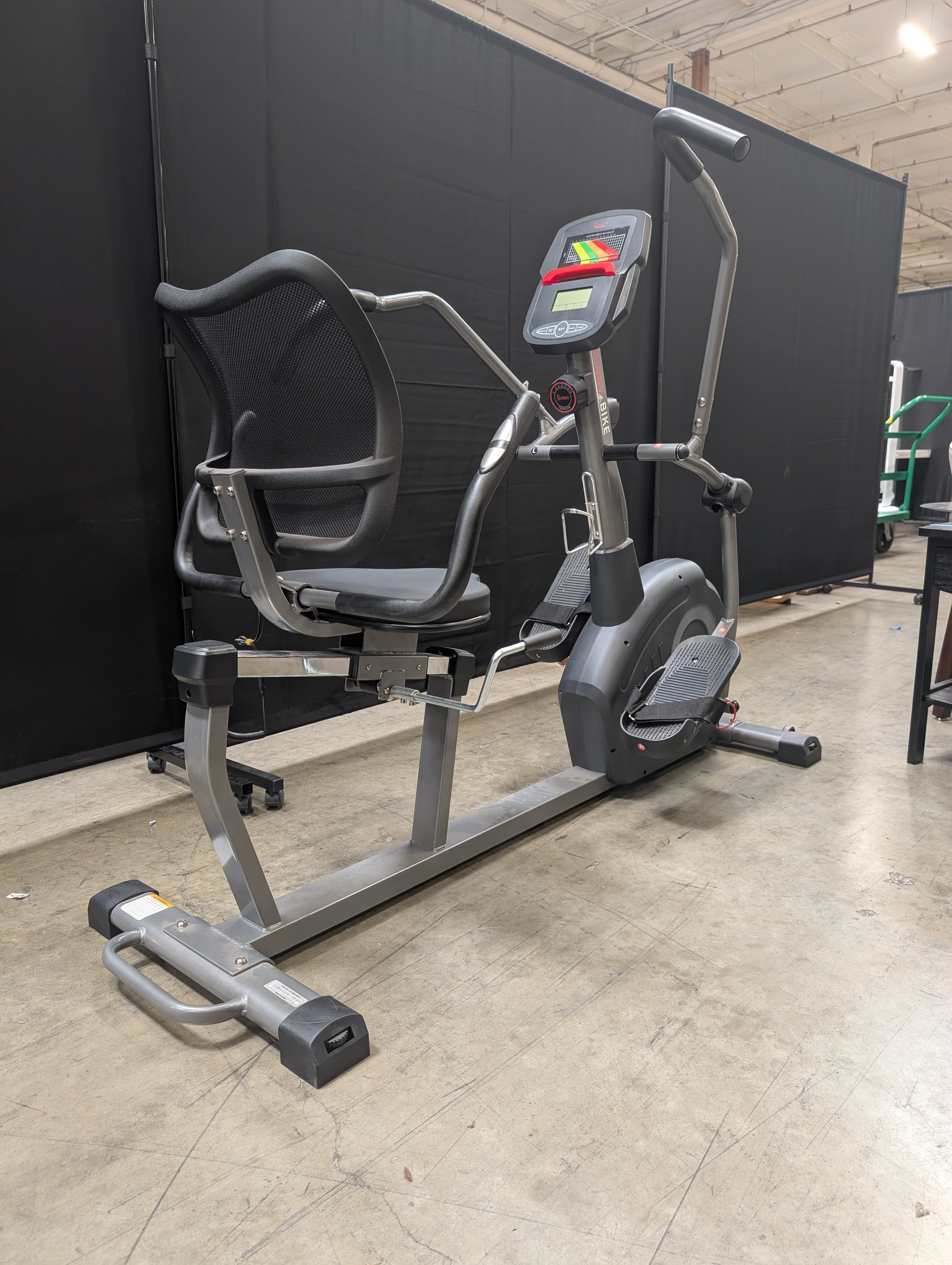 Sunny Health & Fitness Recumbent Cross Trainer Exercise Bike