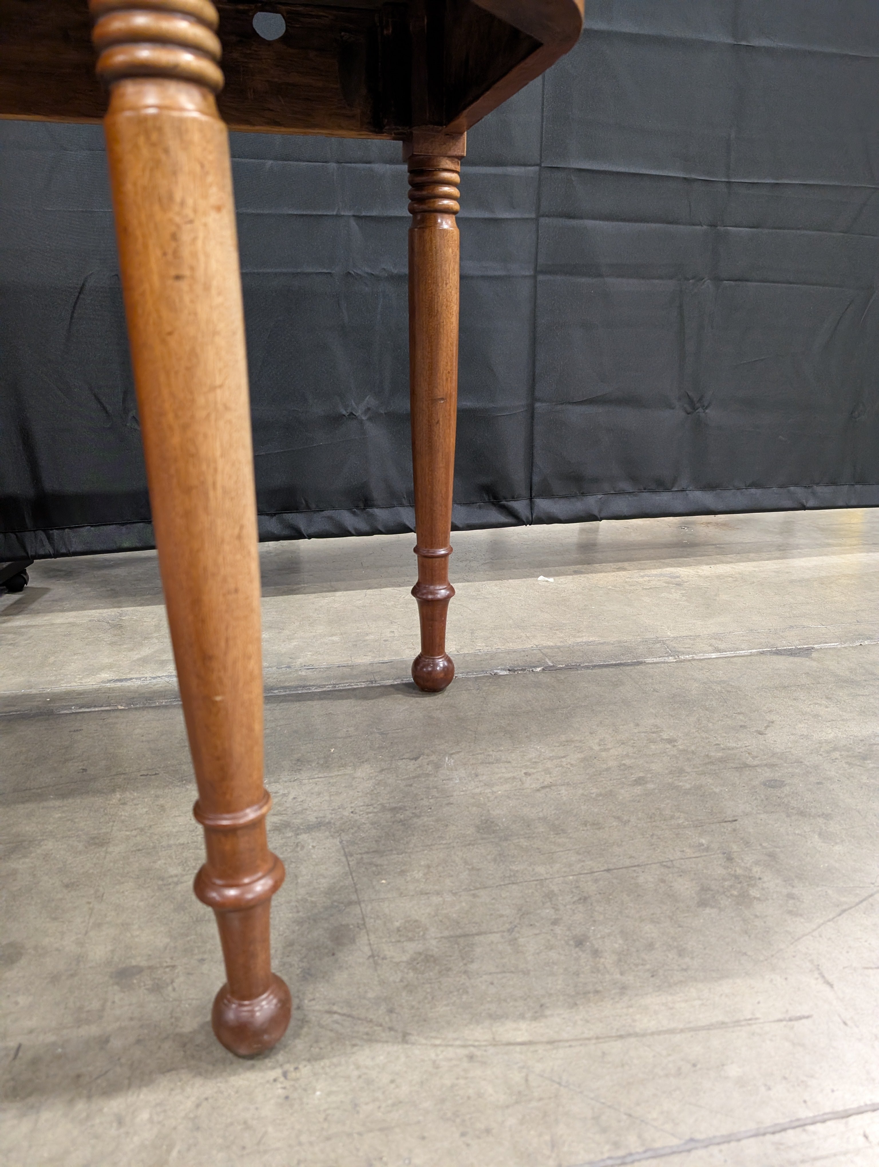 Vintage Wood console with Warm Reddish-Brown Finish