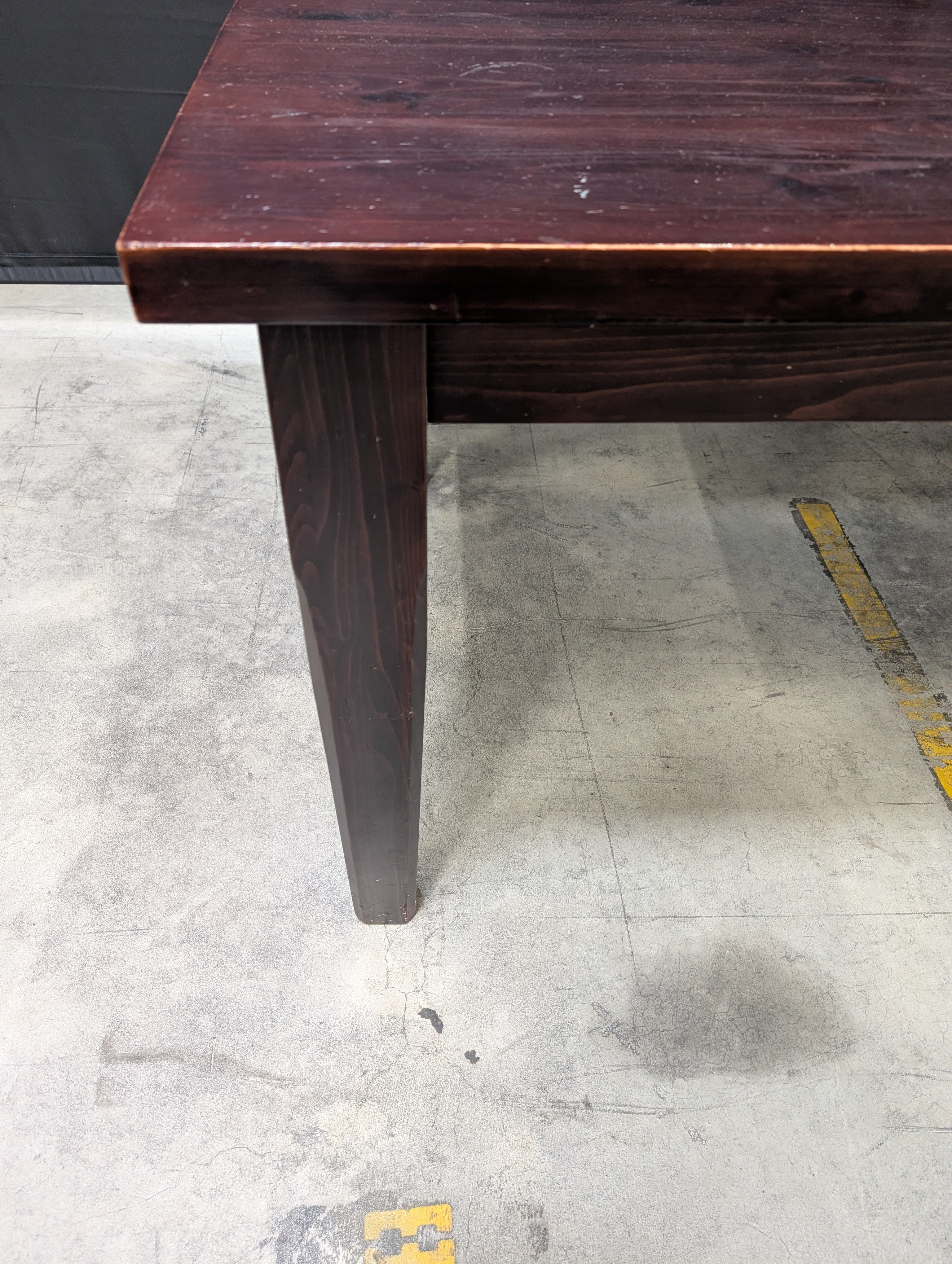 Dark Wood Rectangular Dining Table