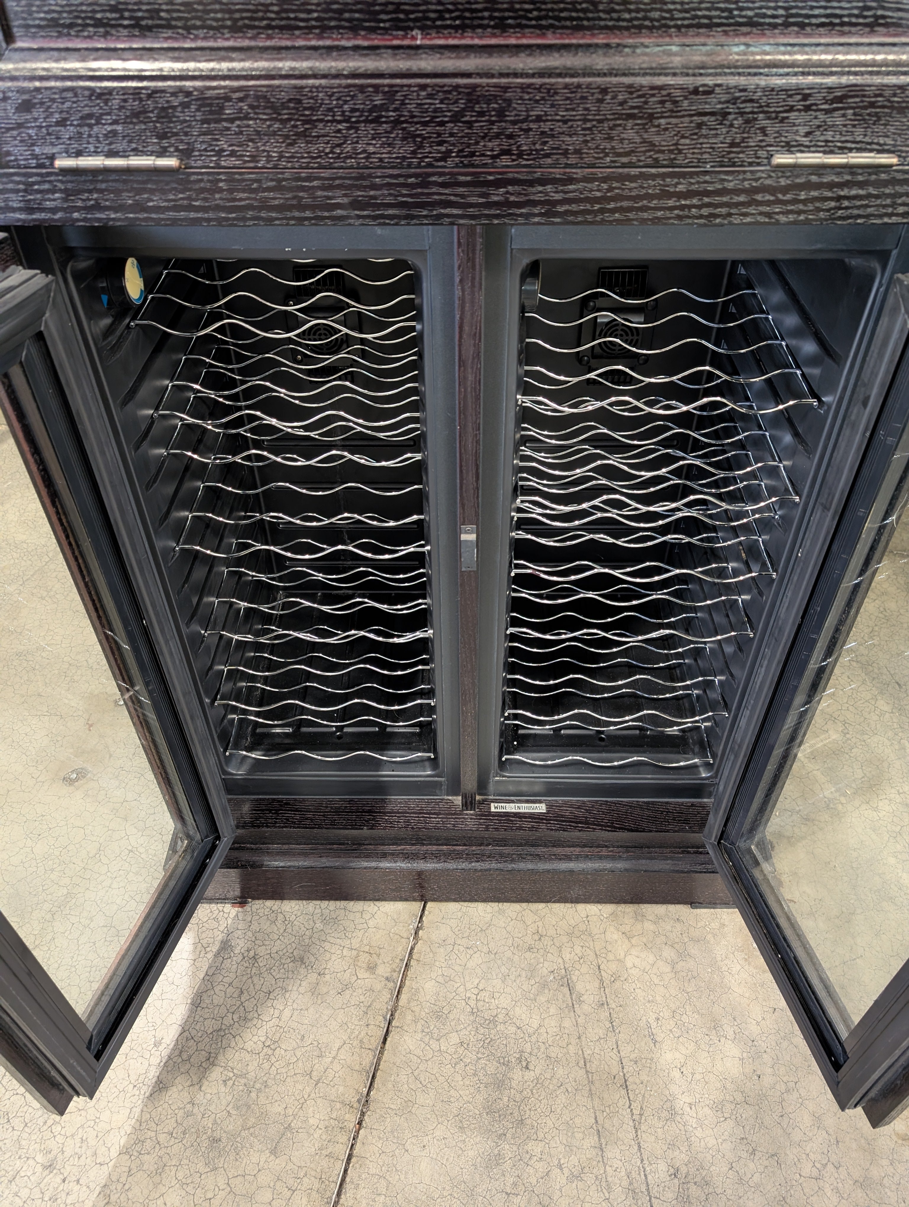 WineEnthusiast Dark Wood Cabinet