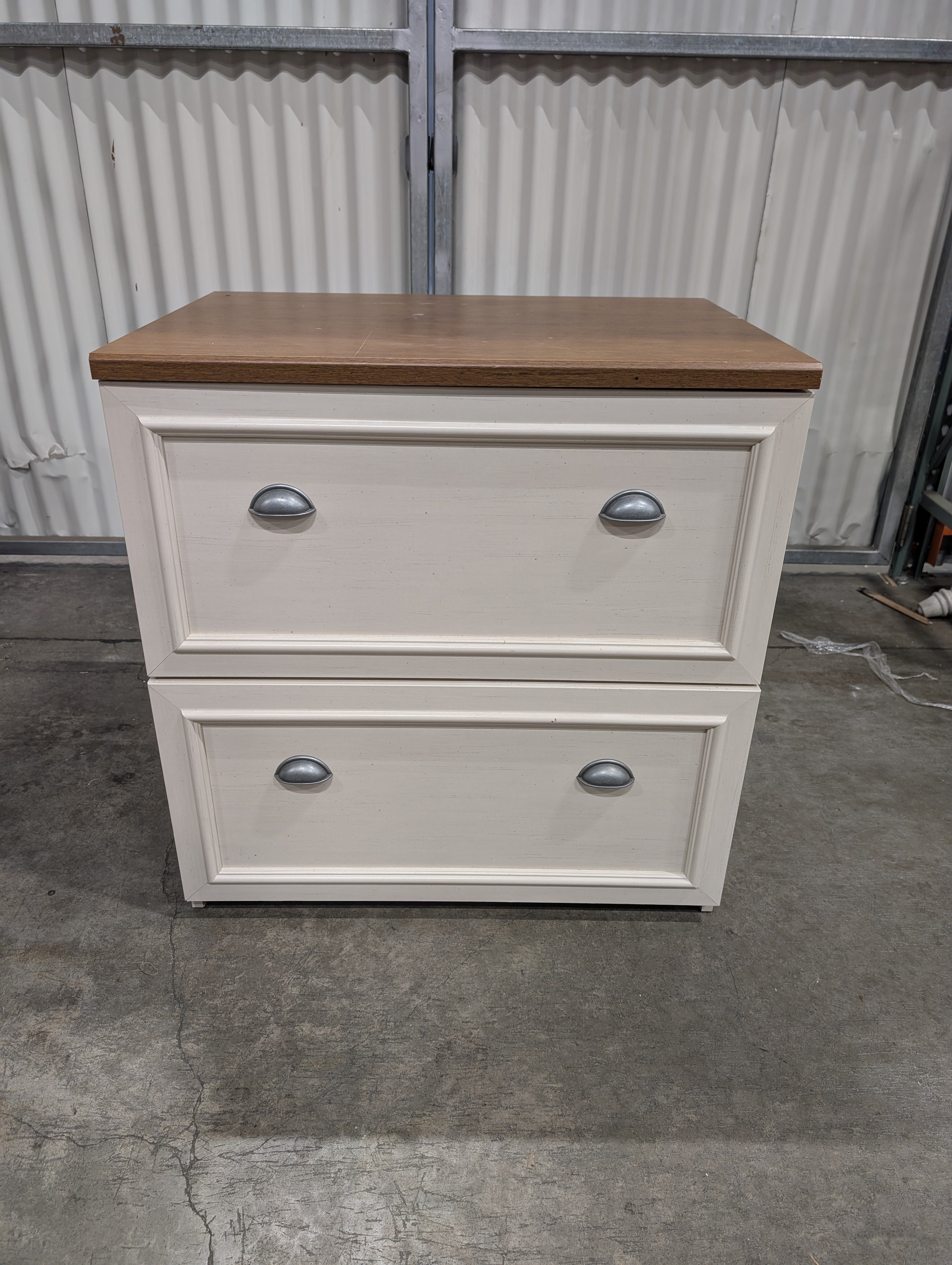 Bush Furniture Two-Drawer Filing Cabinet with Contrasting Top