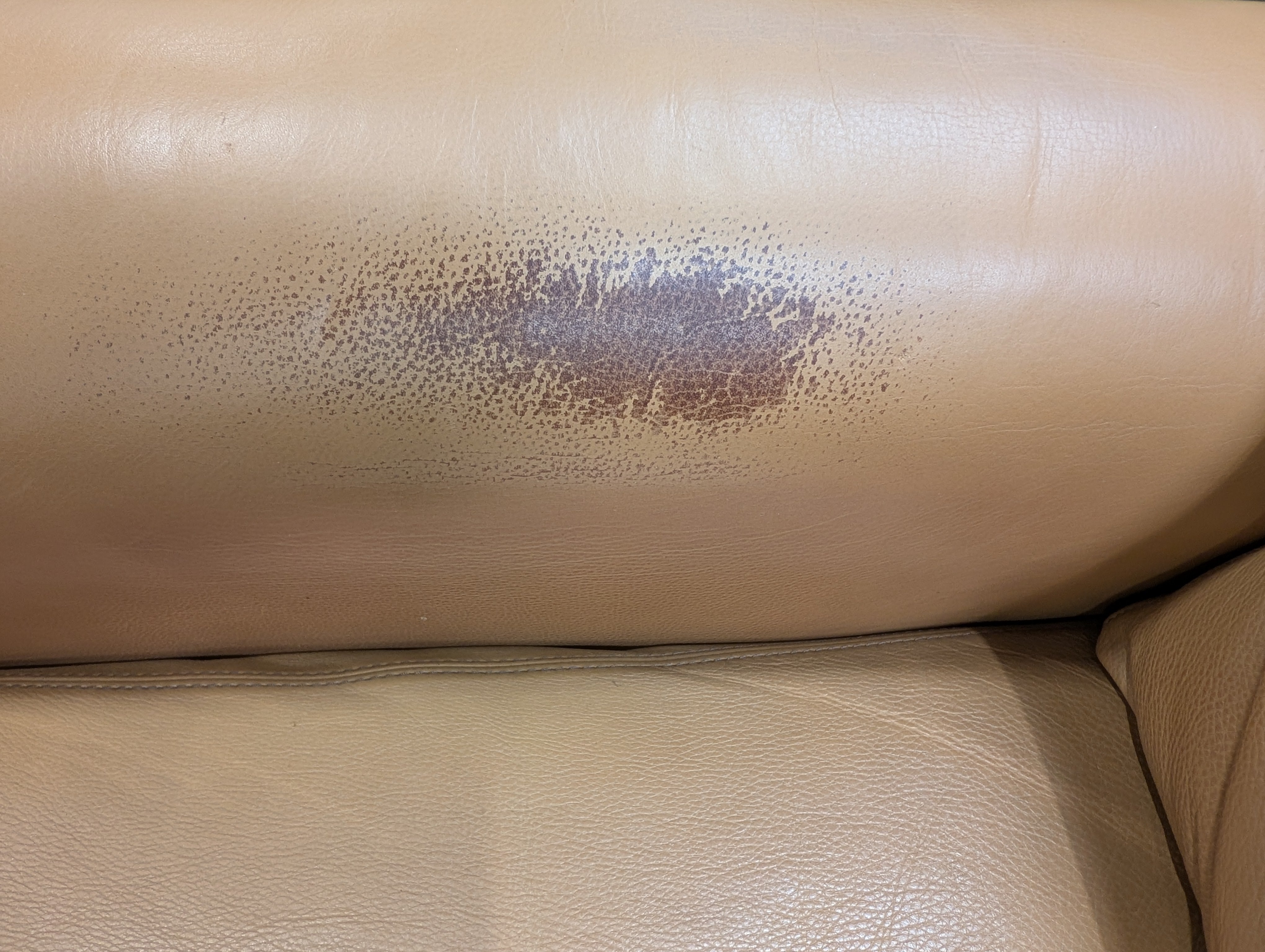 Compact Two-Seater Tan Leather Sofa
