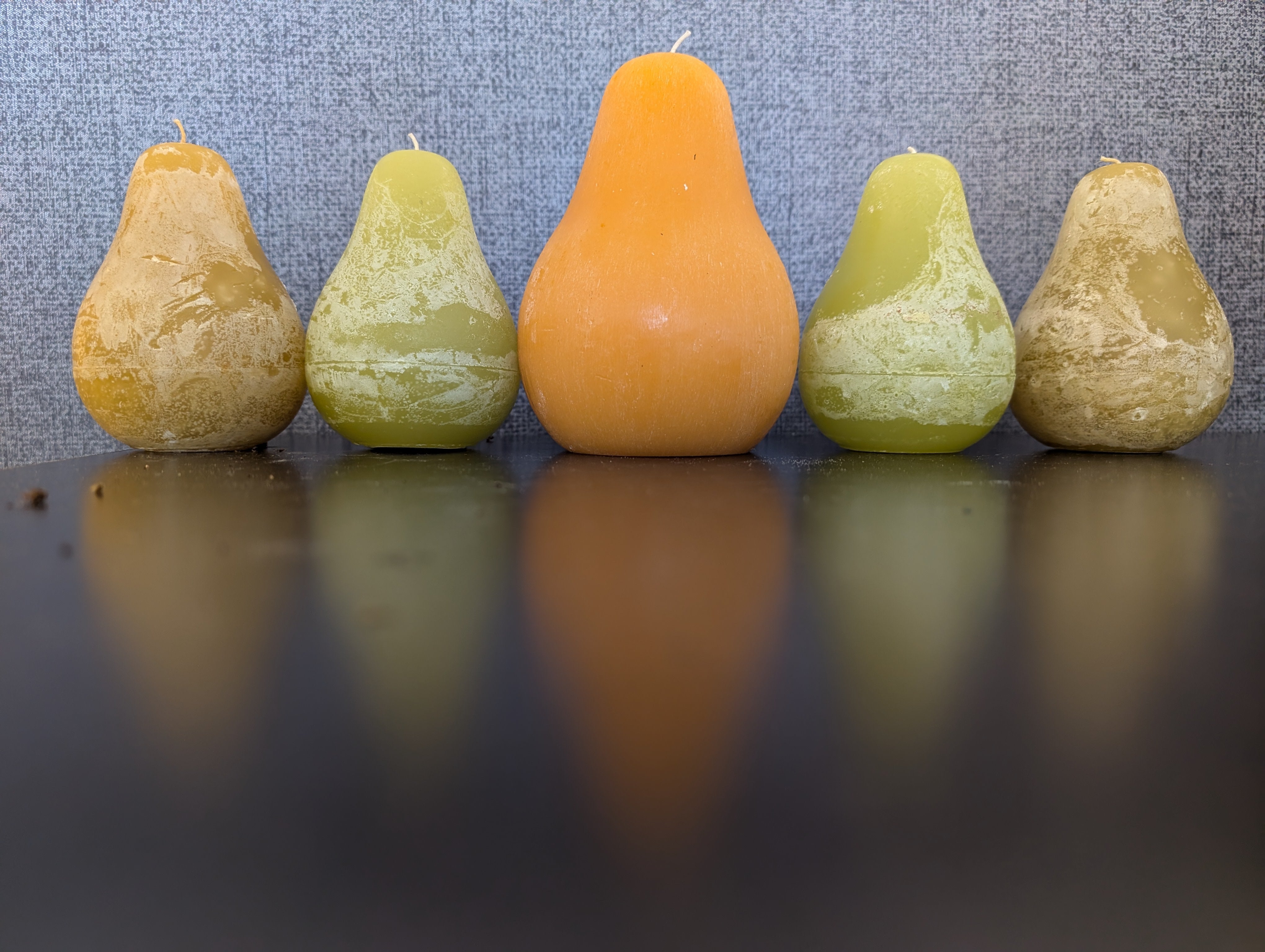 Assorted Pear Shaped Decorative Candles