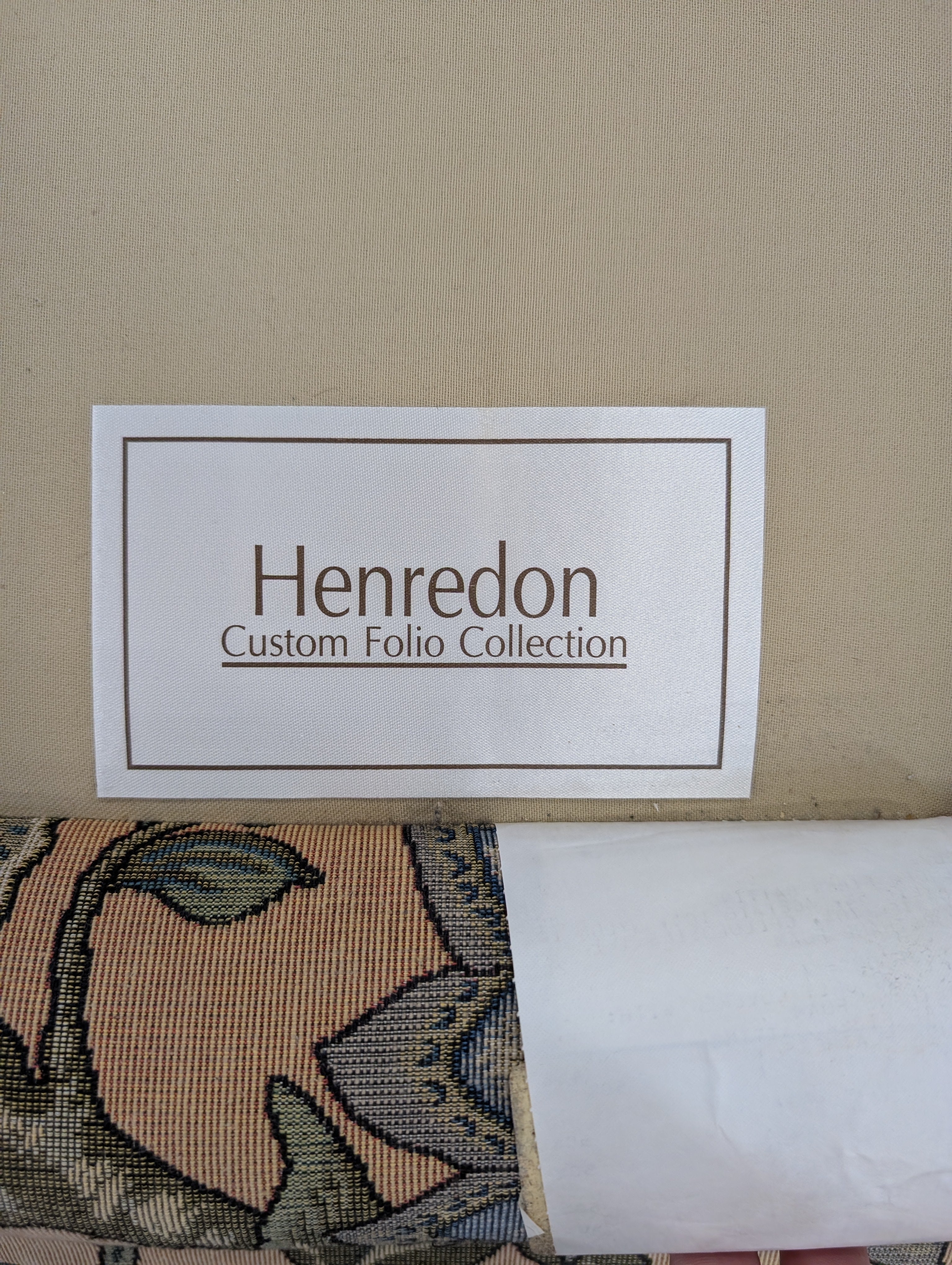 Floral Upholstered HENREDON Rolled Arm Sofa