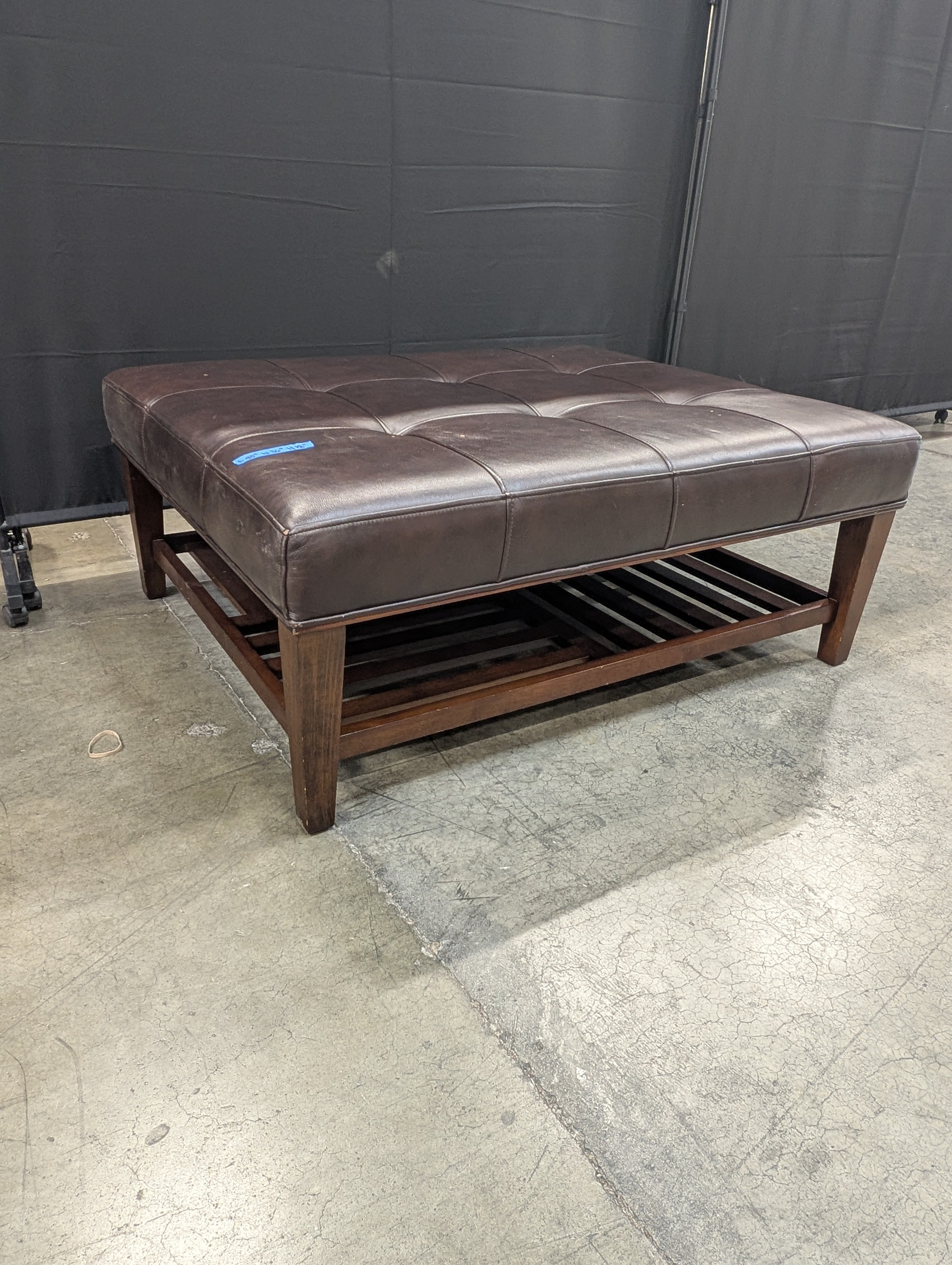 Dark Brown Tufted LaZboy Large Ottoman