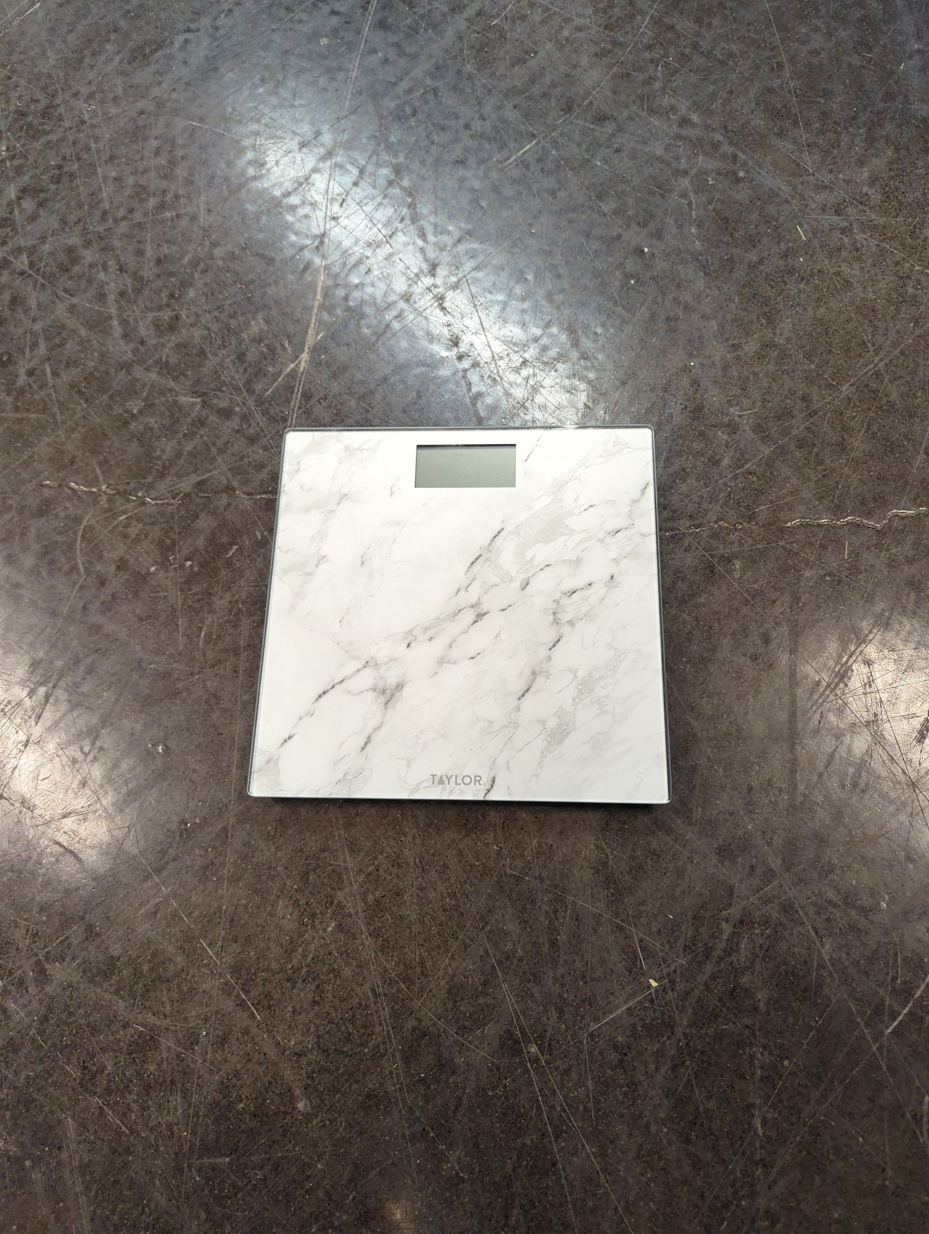 TAYLOR Digital Bathroom Scale Marble Patterned Glass