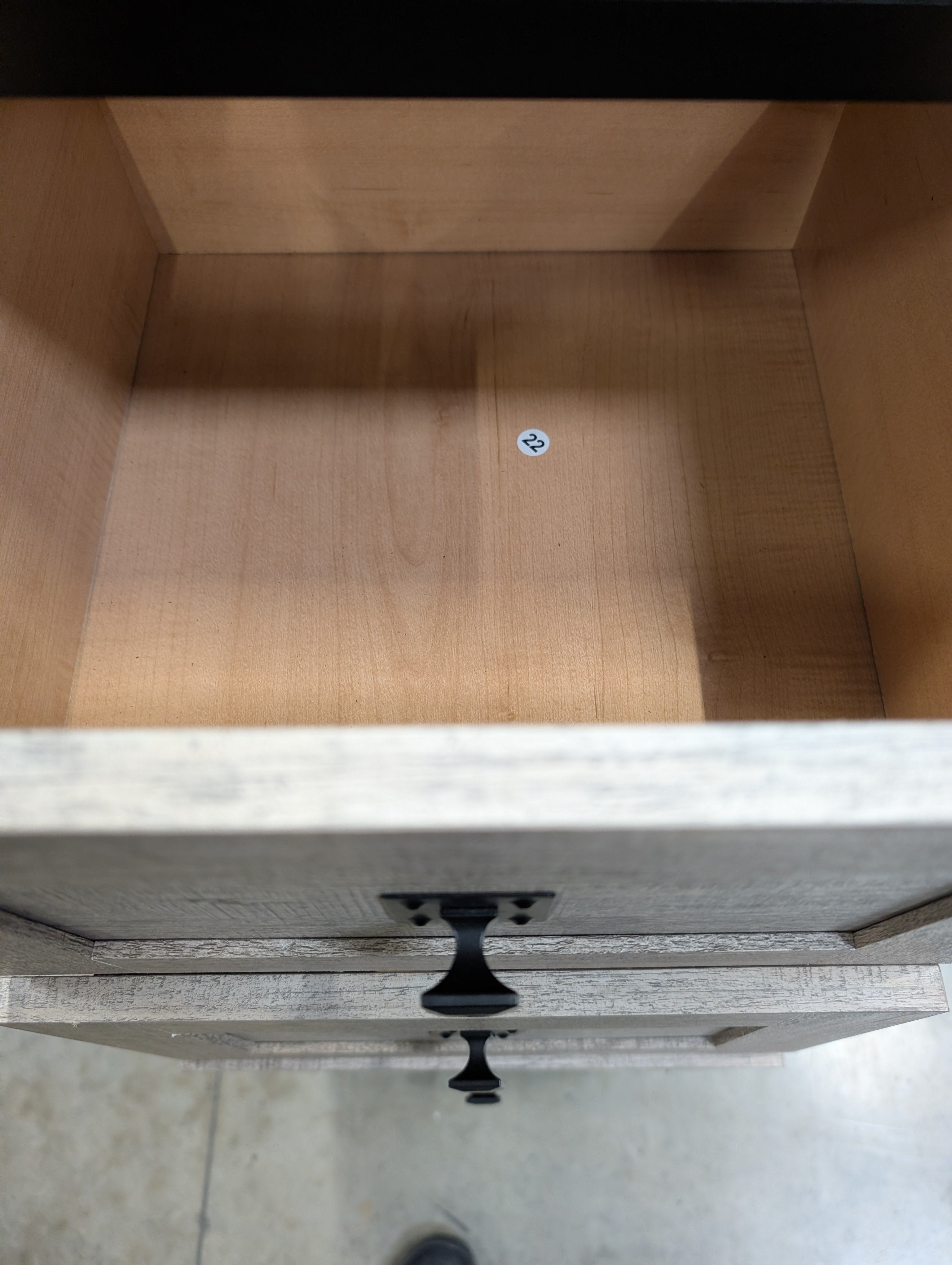 Rustic Light Brown Wood Storage Cabinet | 5 Drawers & Sliding Barn Door