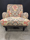 Ornate Patterned Tufted Accent Armchair