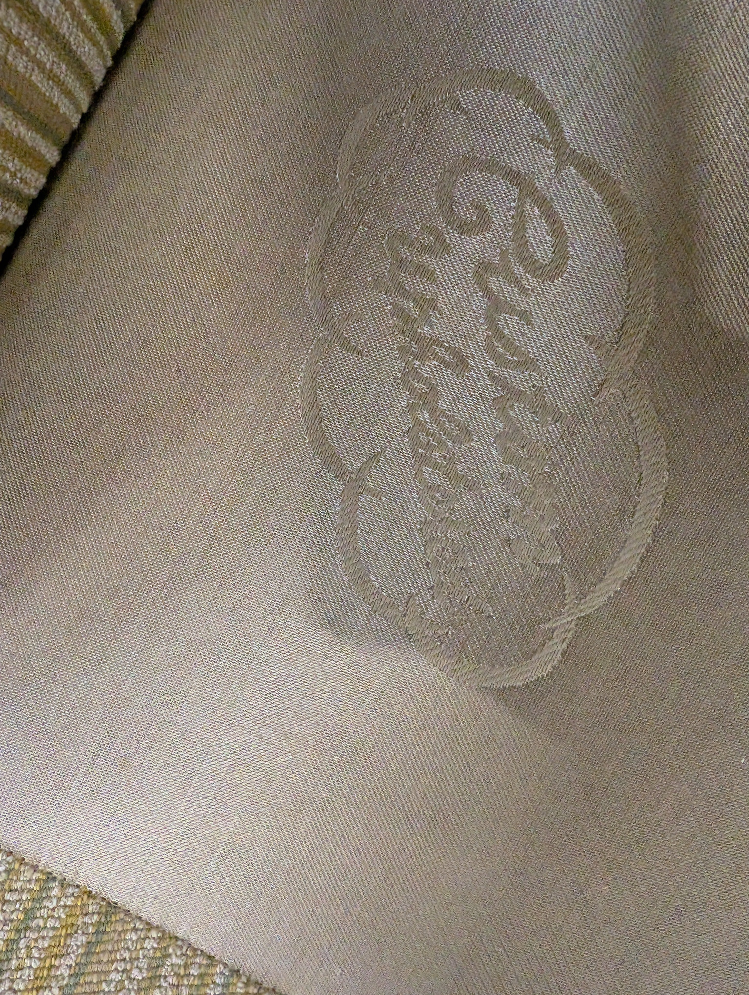 Textured Striped Upholstered Armchair