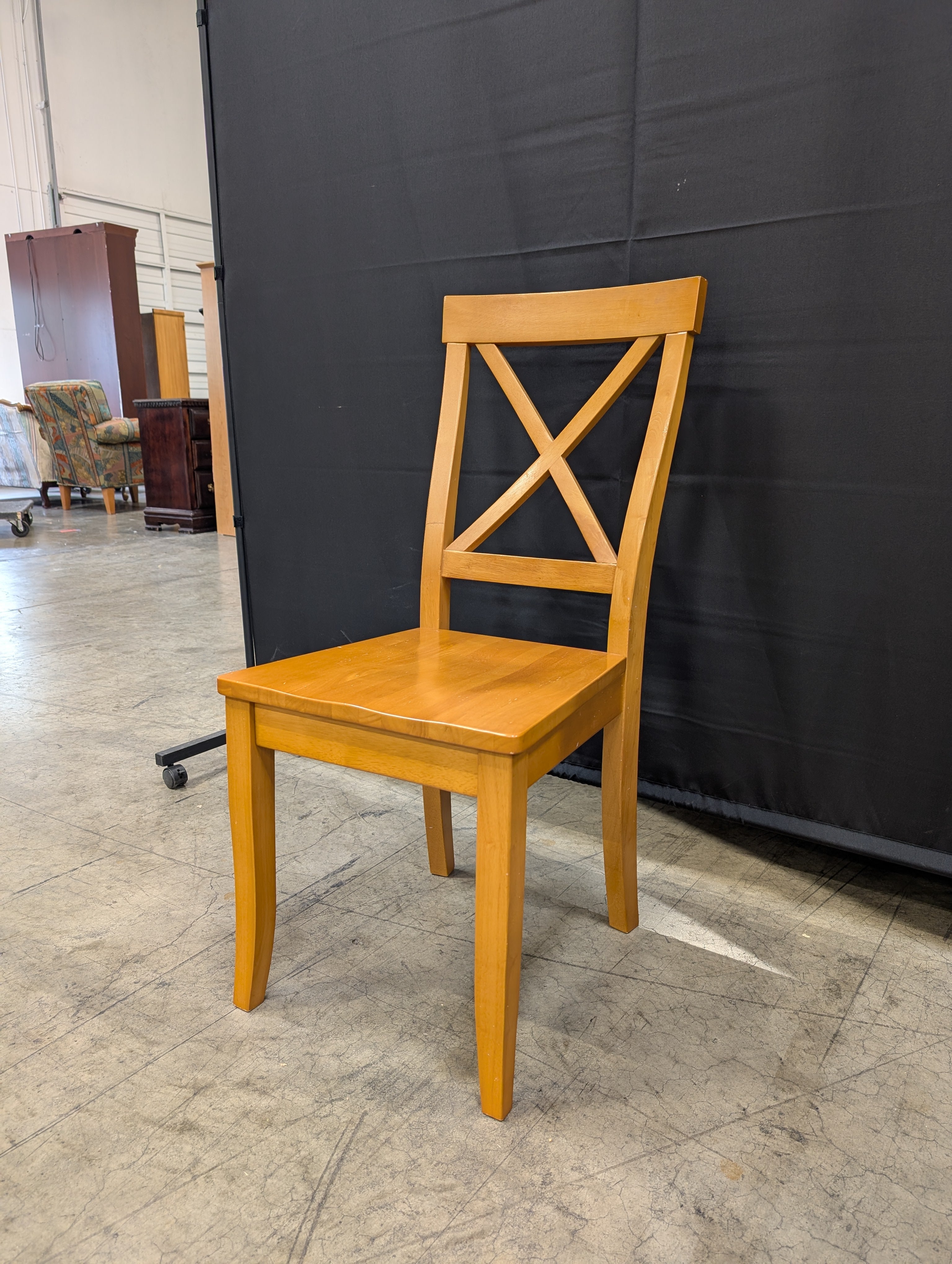 Classic Wooden X-Back Dining Chairs,