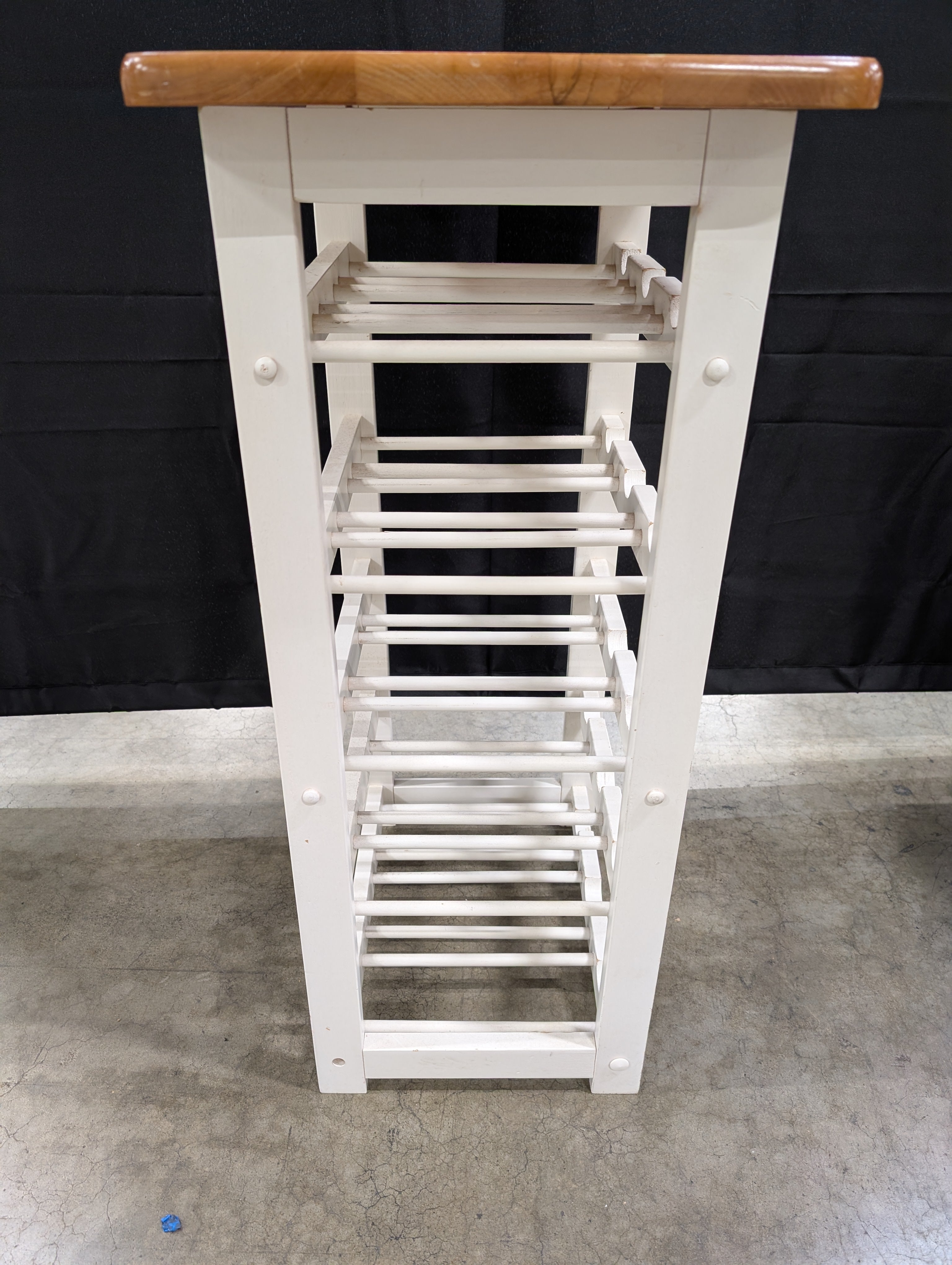 Two-Tone Wooden Wine Rack with Tabletop Surface