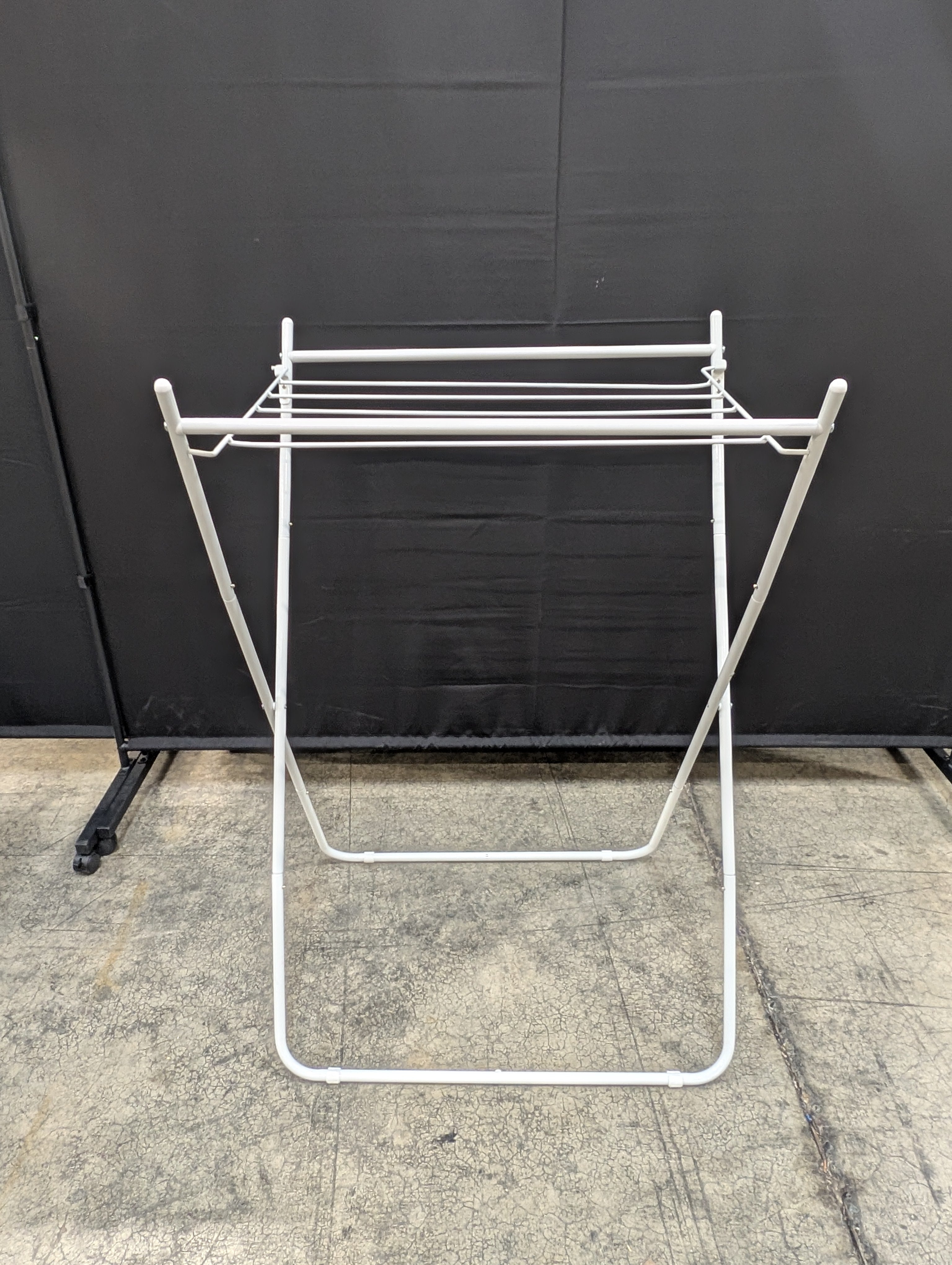 White Foldable Metal Laundry Drying Rack