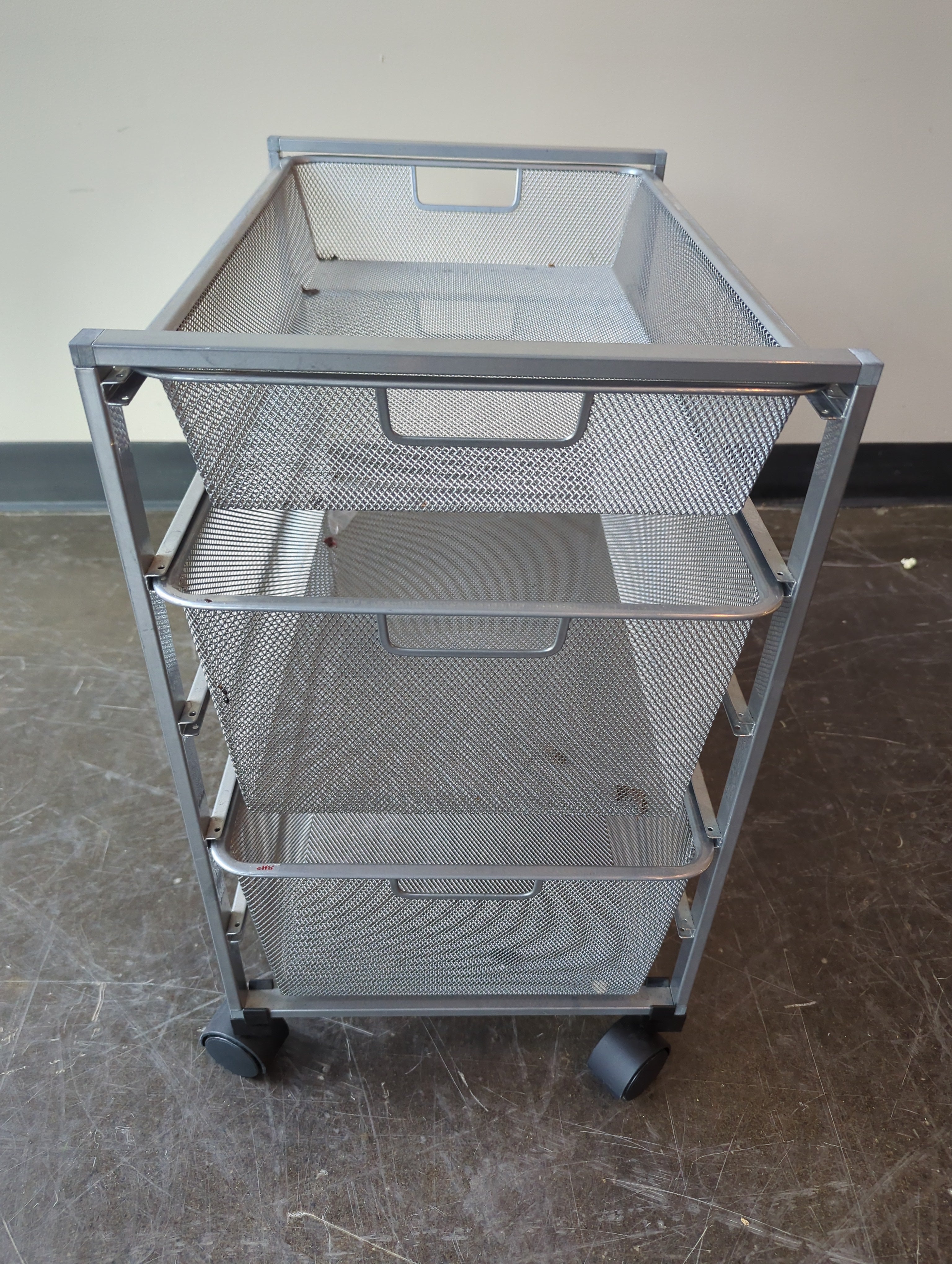 Three-Tier Metal Rolling Cart