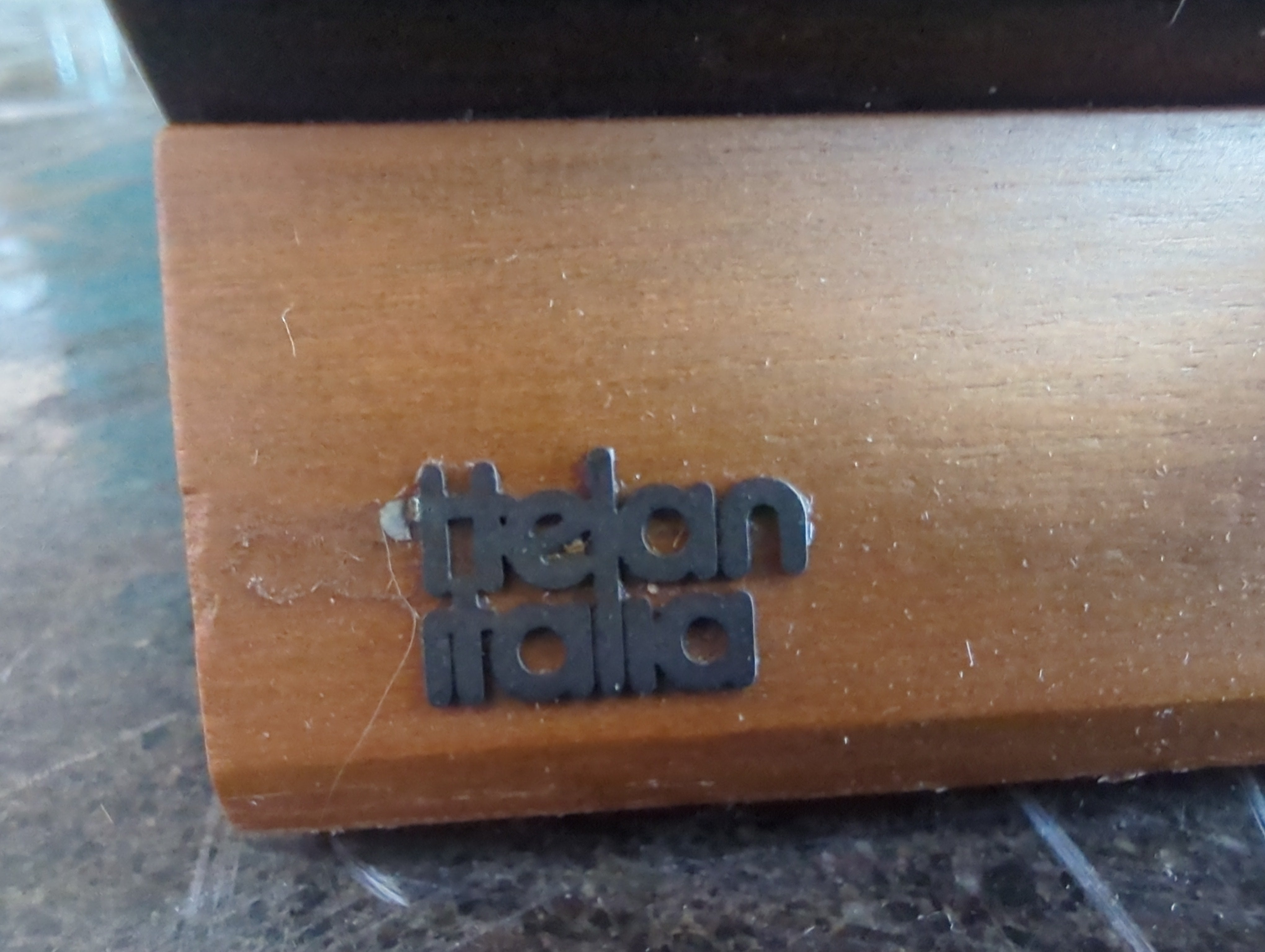 Cattelan Italia Mid Century Modern Glass-Top Coffee Table with Wood Base