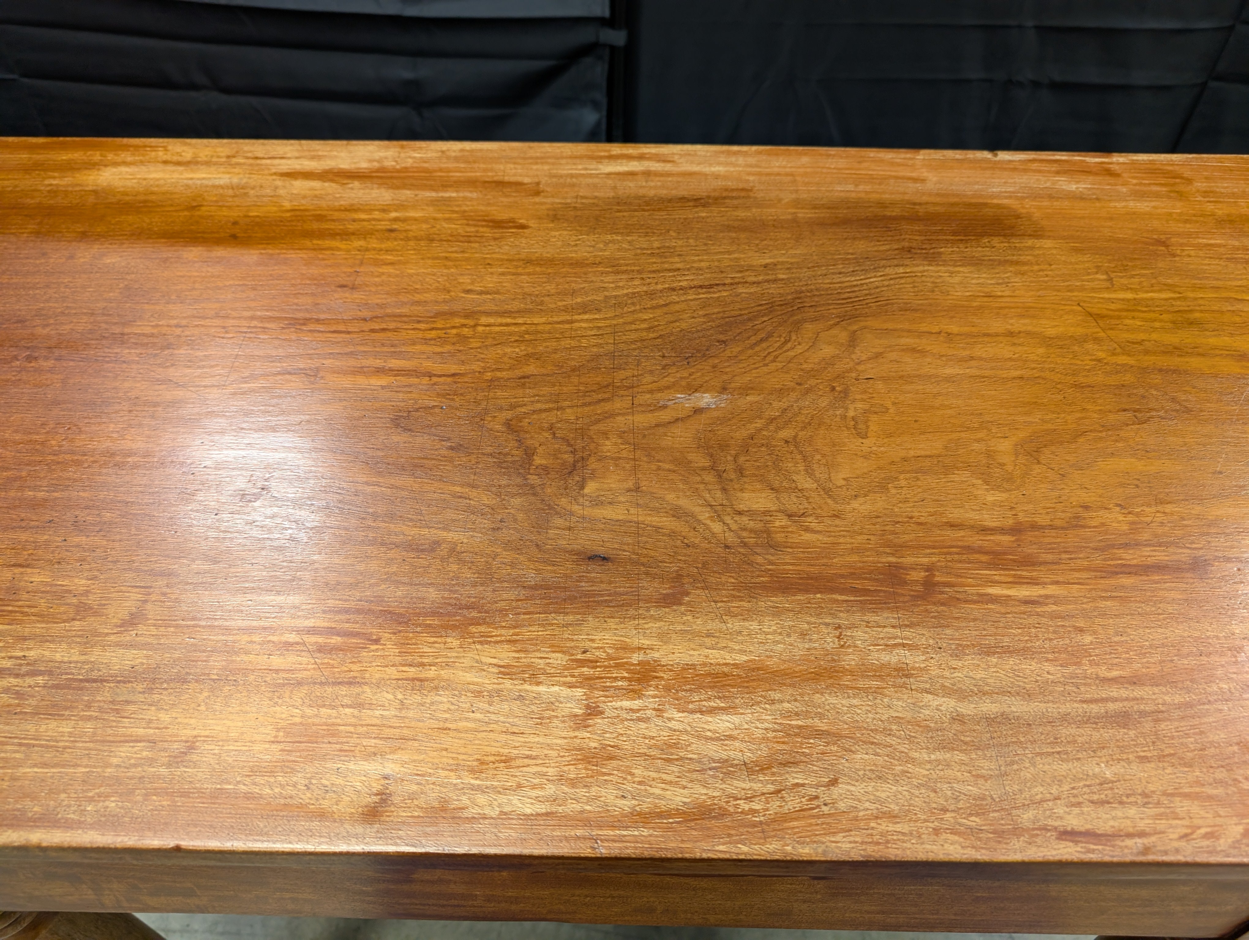 Vintage Wood console with Warm Reddish-Brown Finish