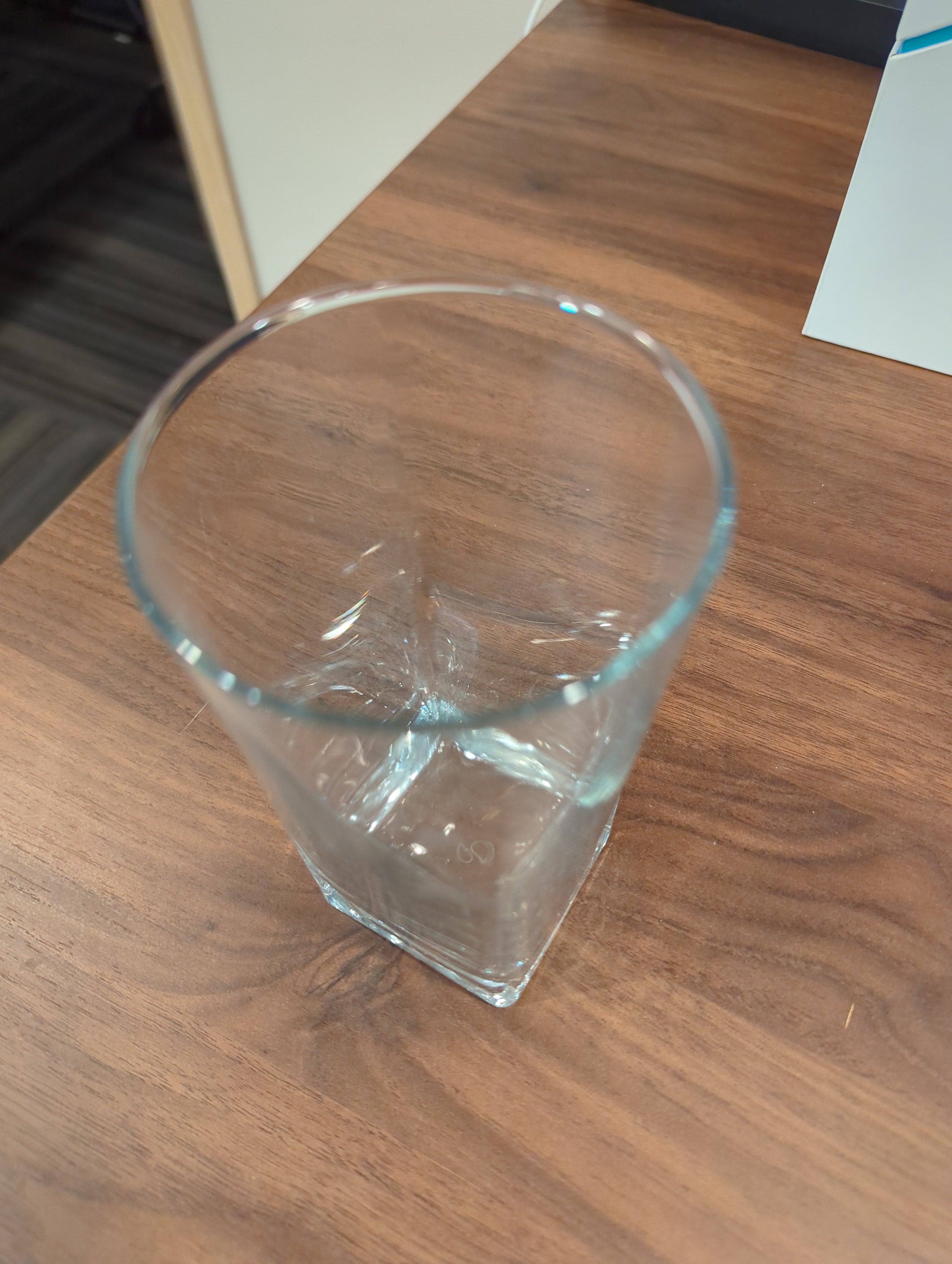 Versatile Clear Glass Tumbler with Square Base