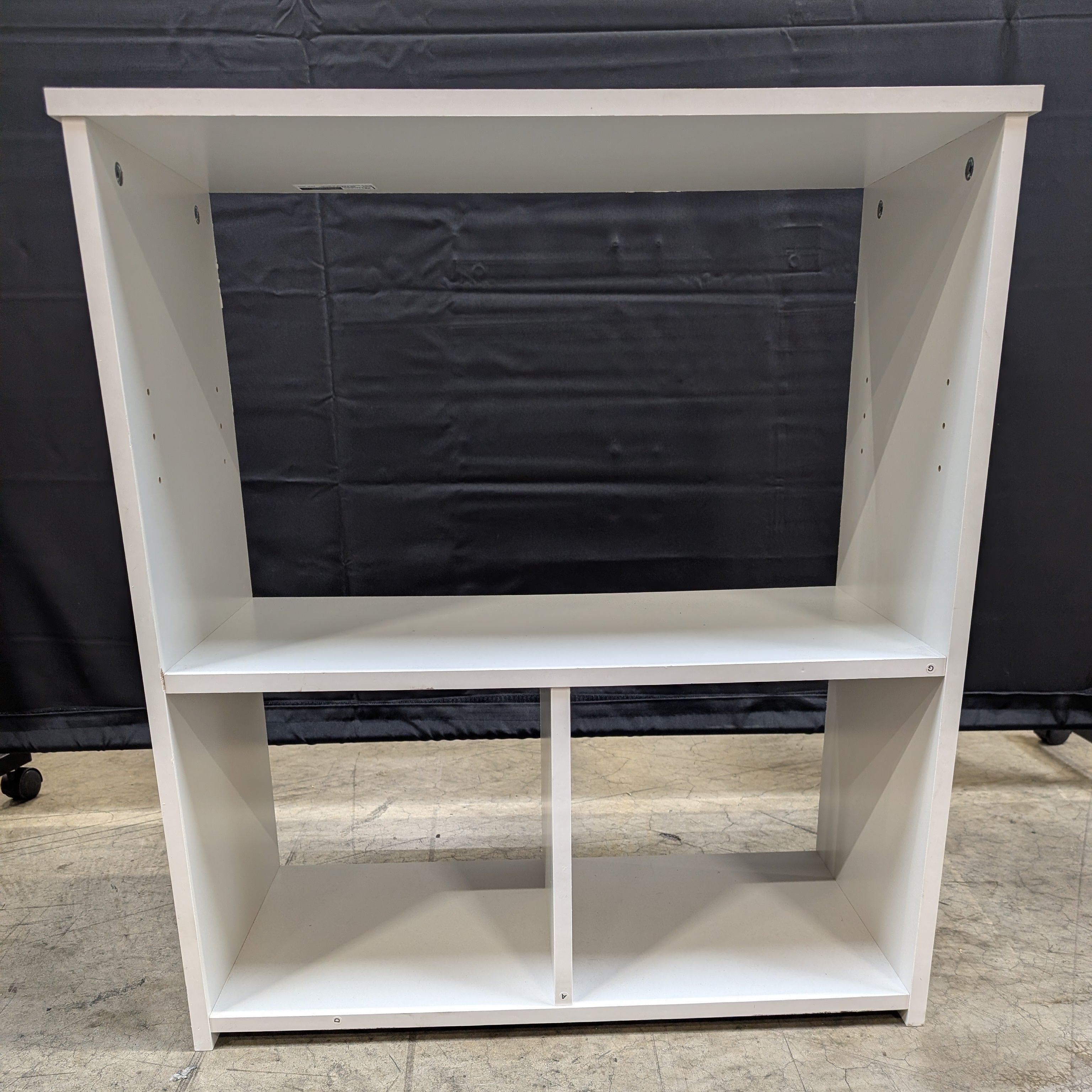 Versatile White Multi-Compartment Storage Shelf