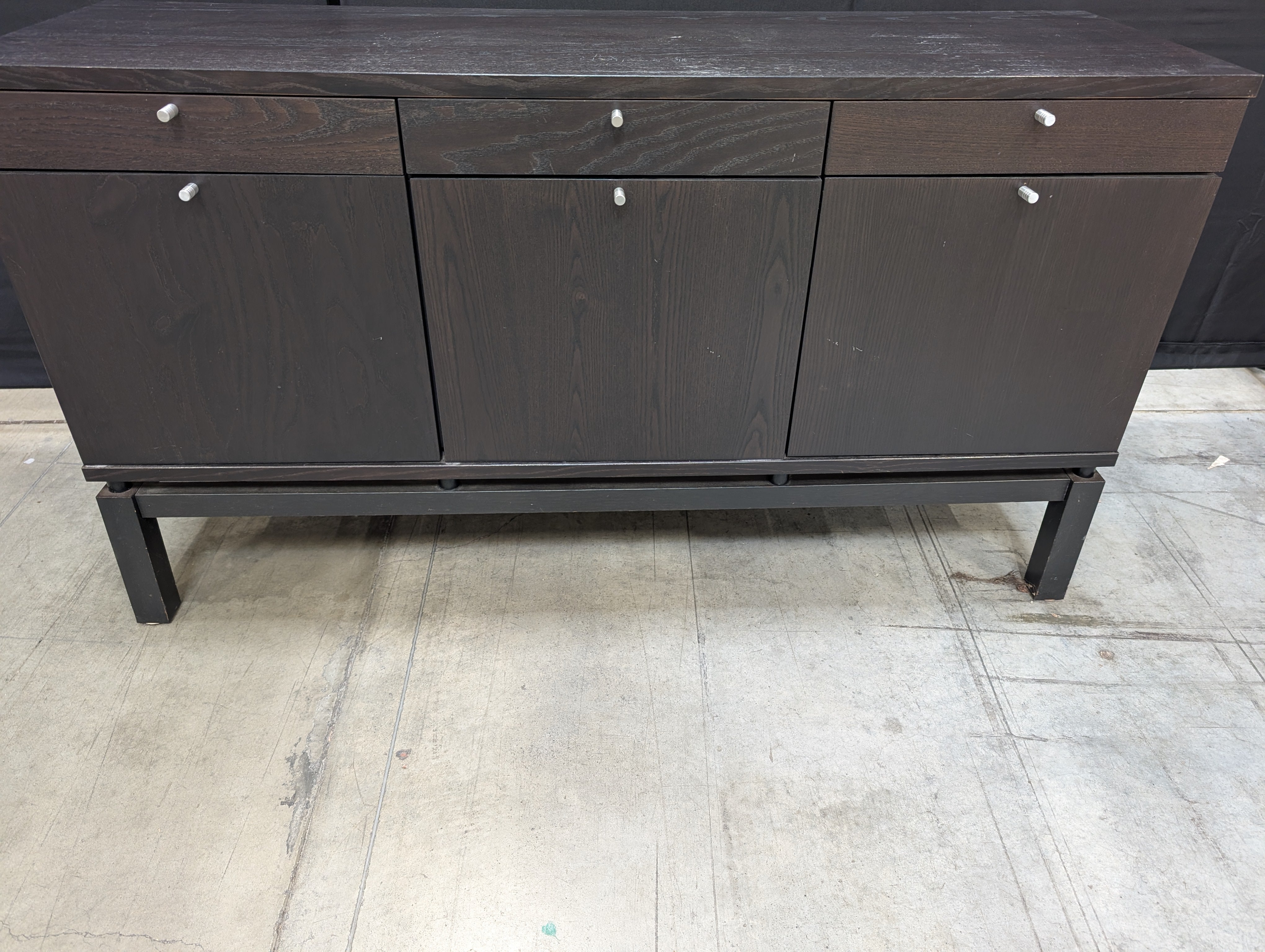 Sleek Black Credenza