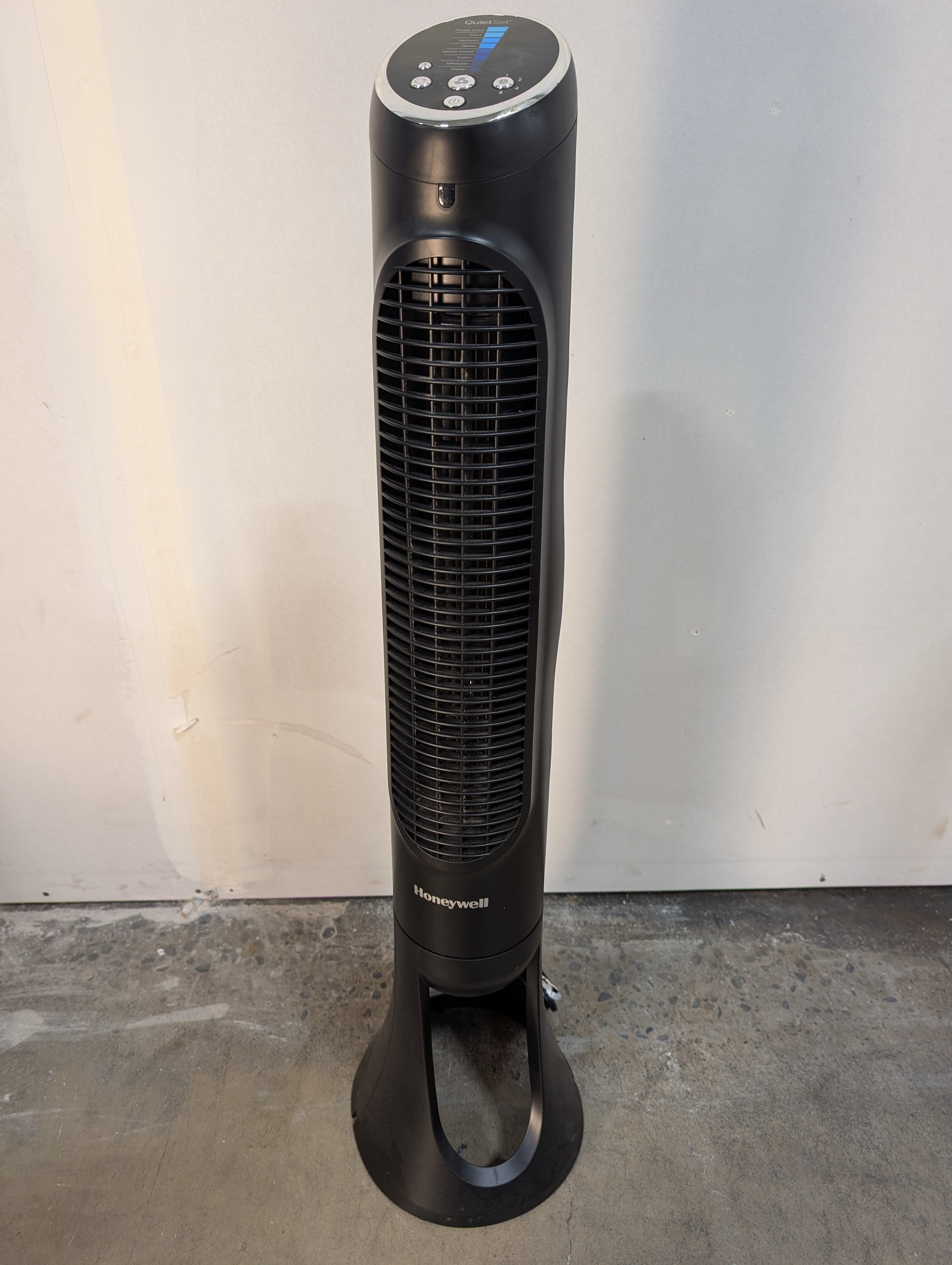 Honeywell QuietSet Black Oscillating Tower Fan