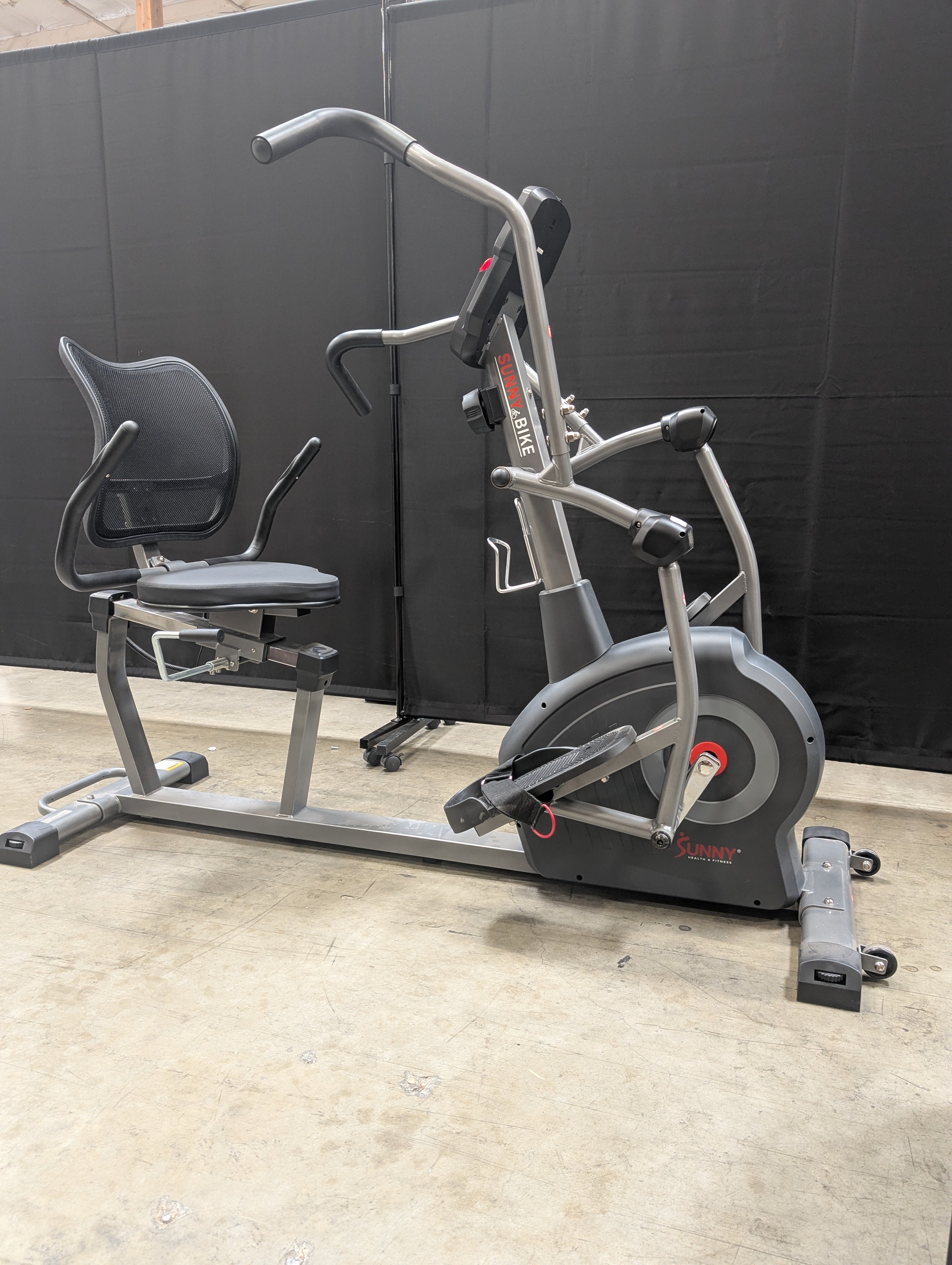 Sunny Health & Fitness Recumbent Cross Trainer Exercise Bike