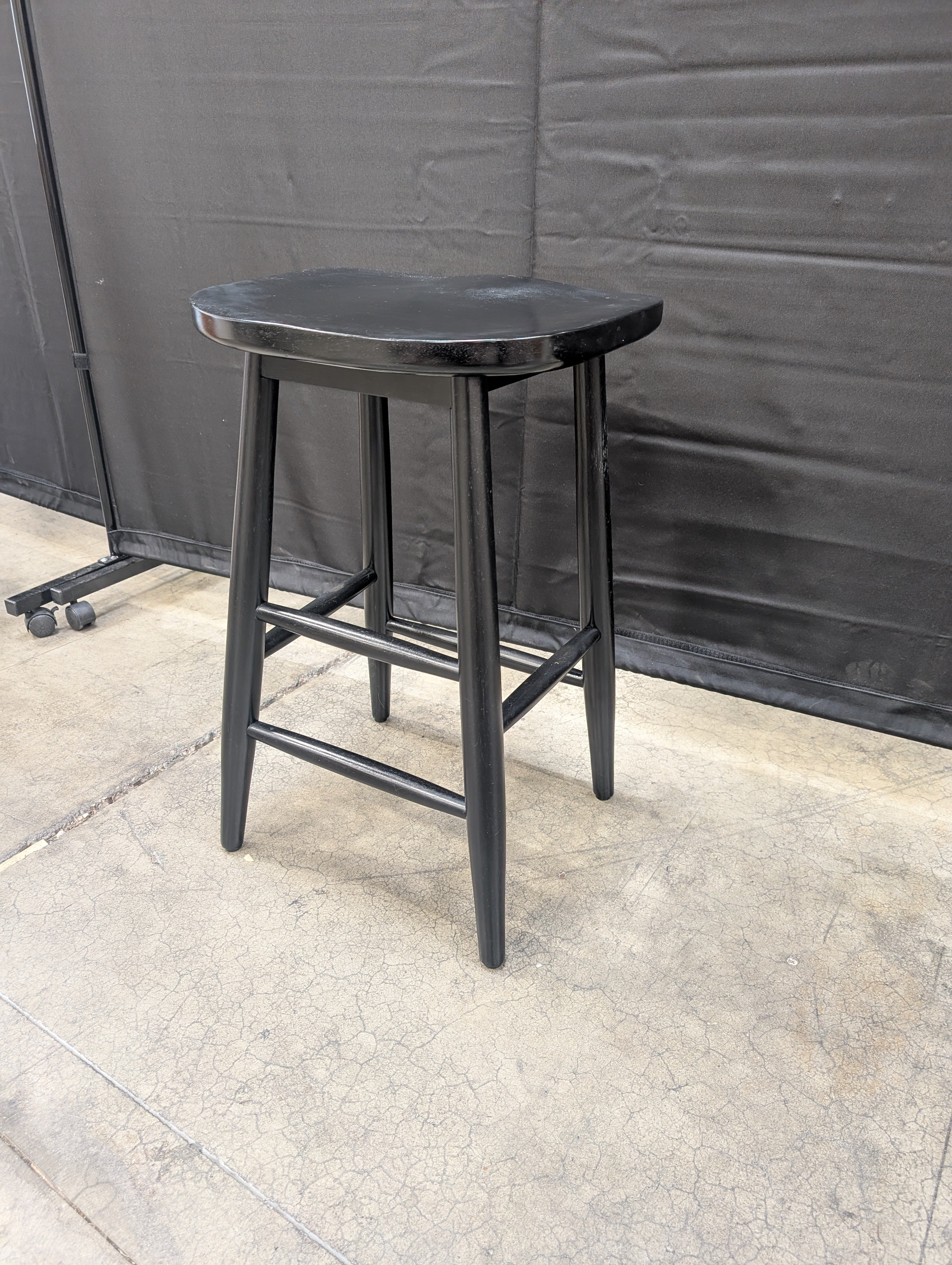 Black Wood Bar Stool