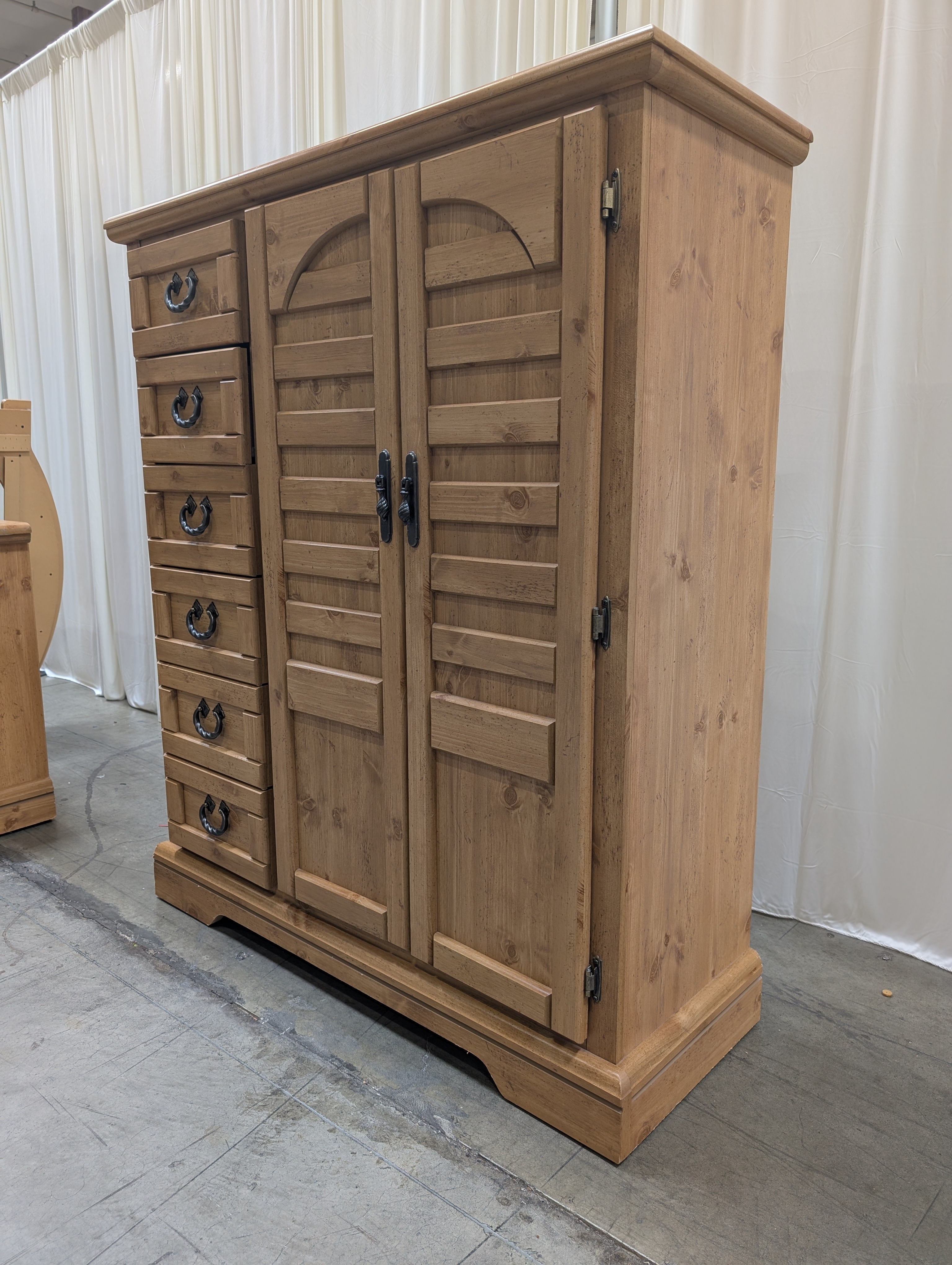 Natural Wood Multi-Drawer Cabinet