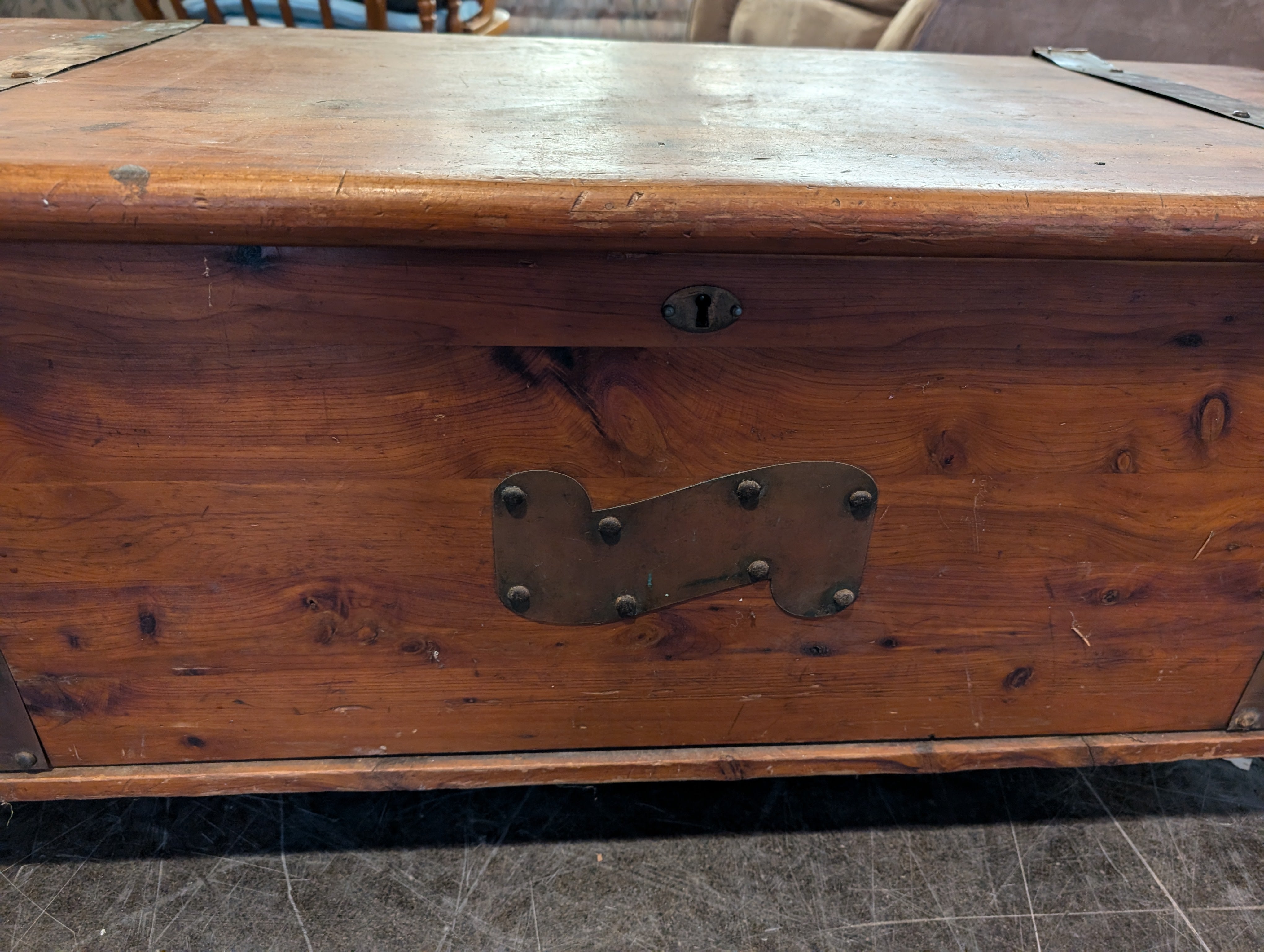 Rustic Brown Wooden Chest