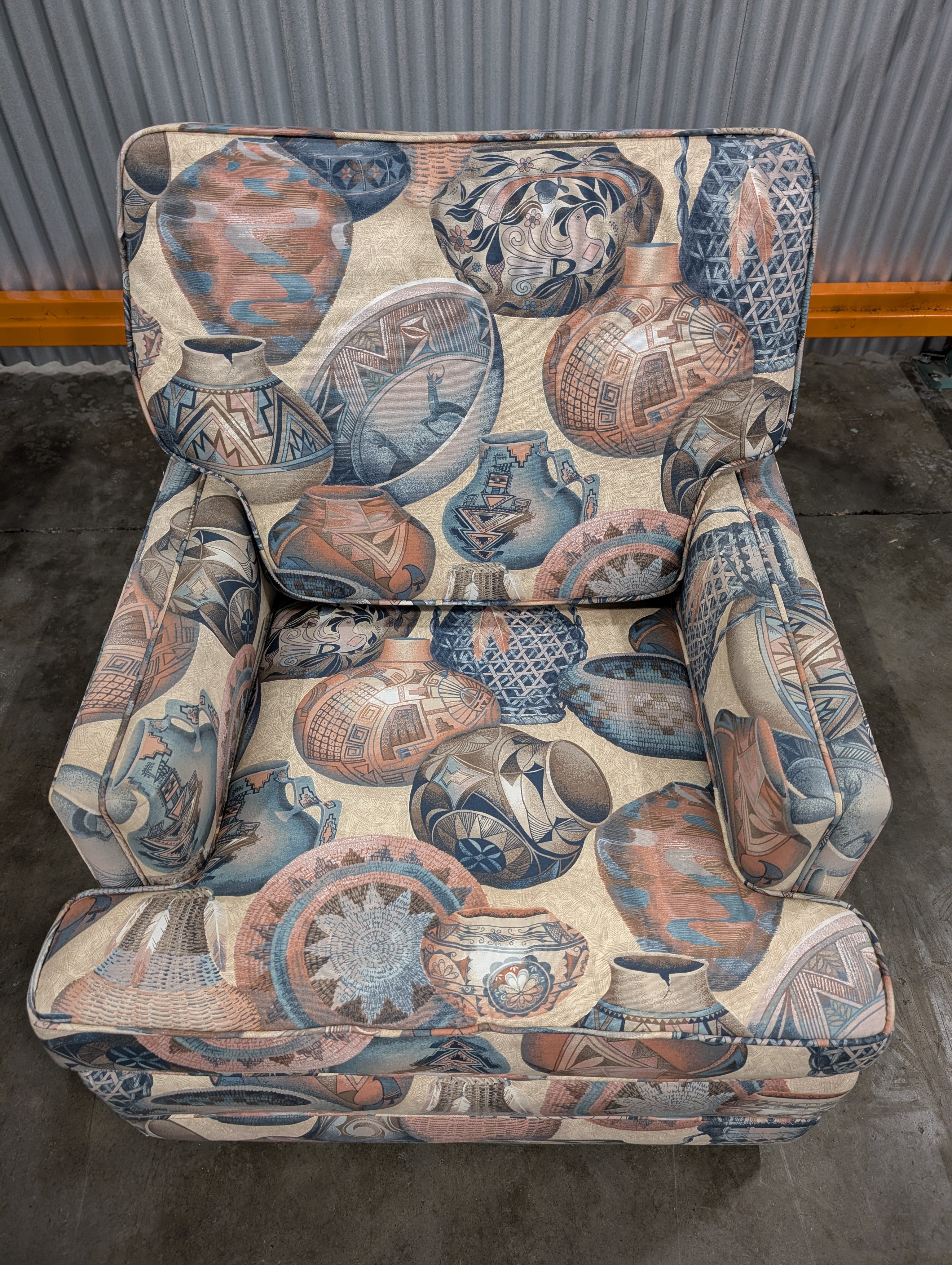 Southwestern-style pottery Print Armchair