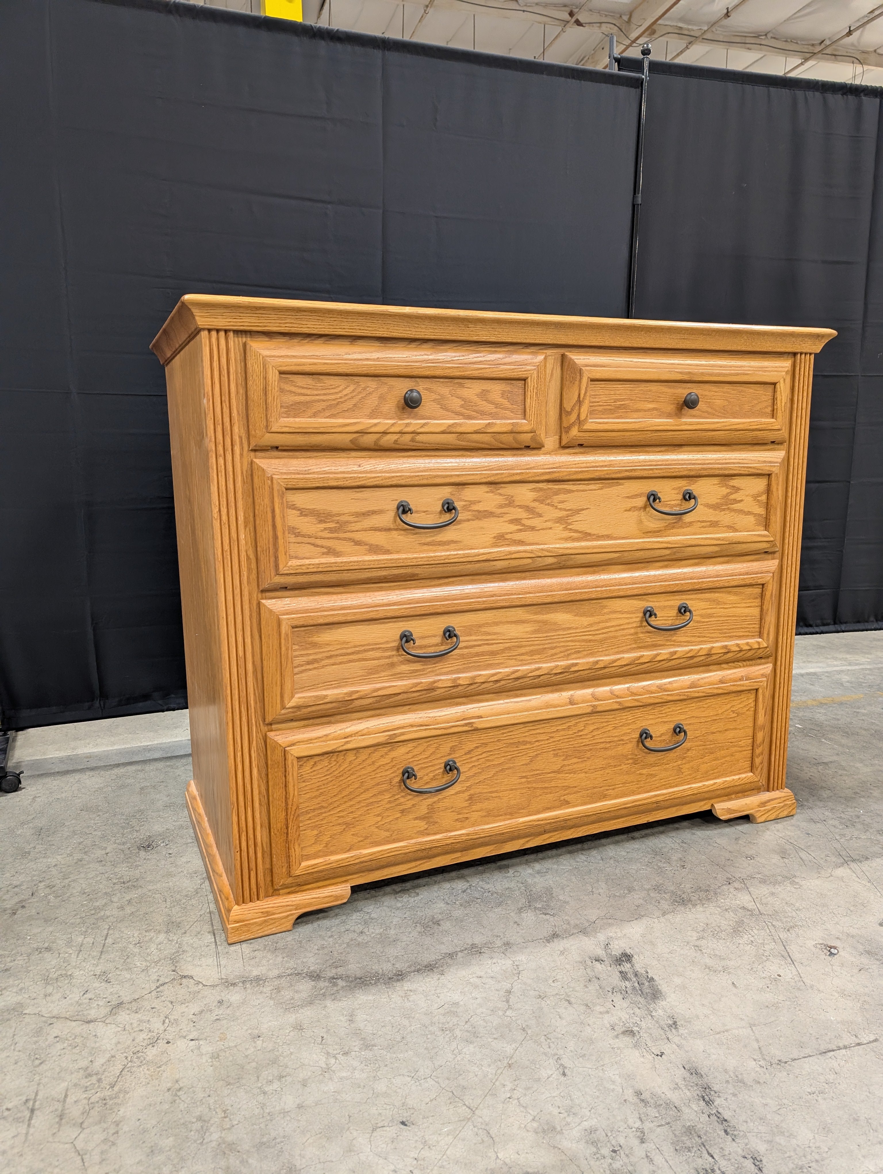 Oak Thornwood Five Drawer Dresser