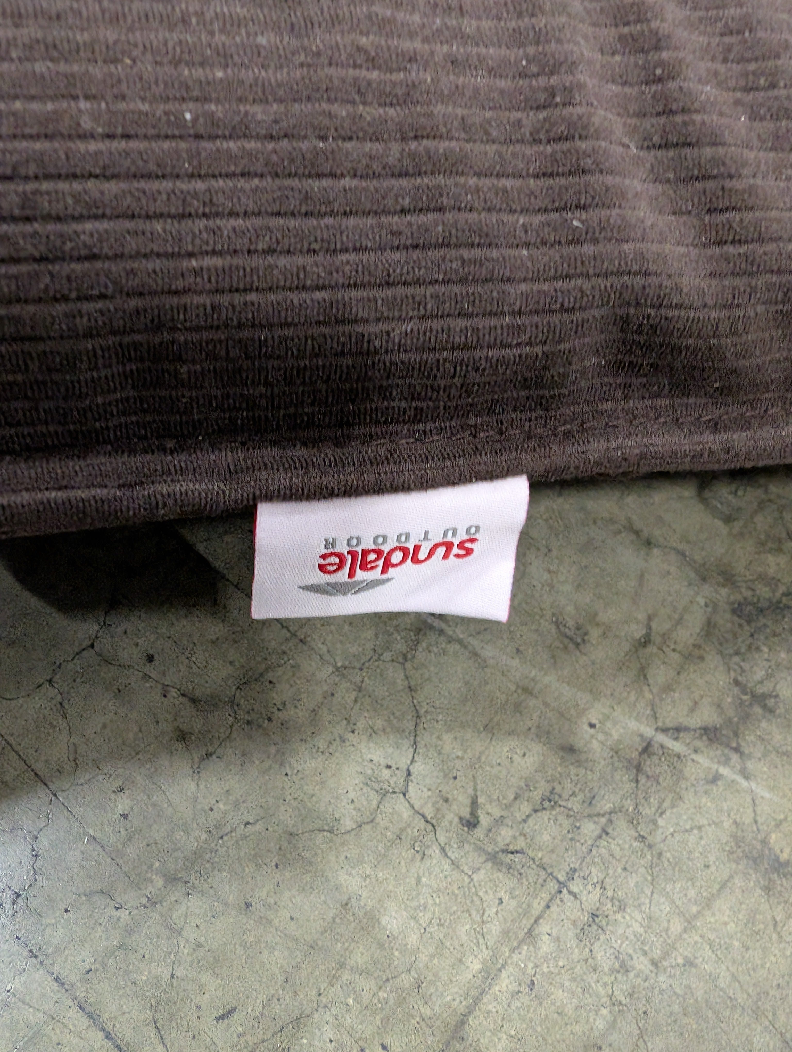 Plush Brown Corduroy Wedge Cushion